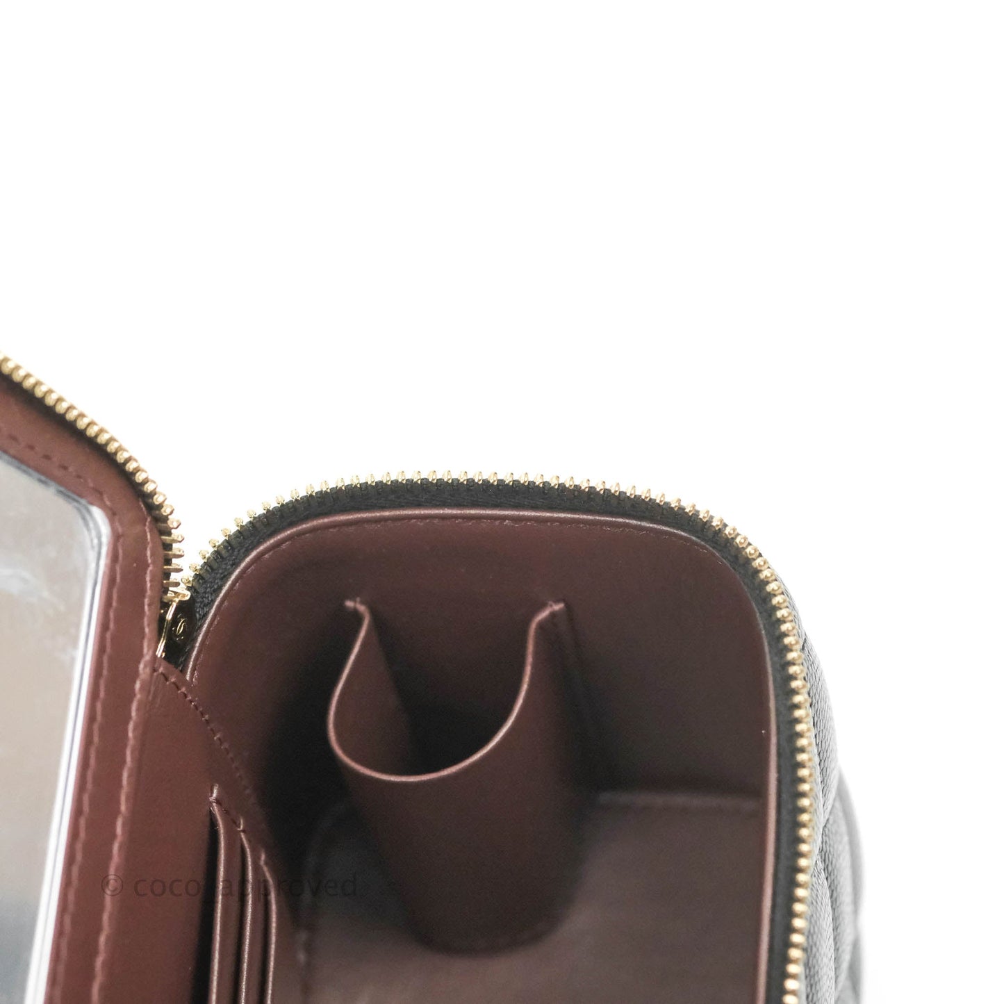 Chanel Vanity with Chain Black Caviar Gold Hardware 22S