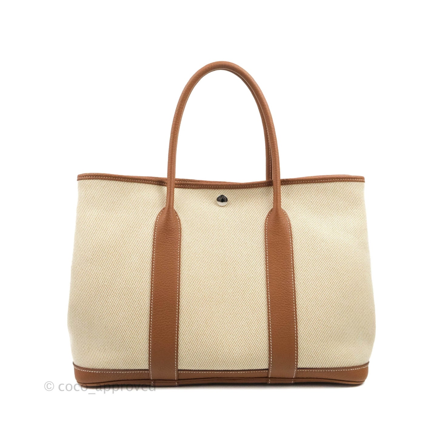 Hermès Garden Party 36 Ecru/Desert/Gold Canvas