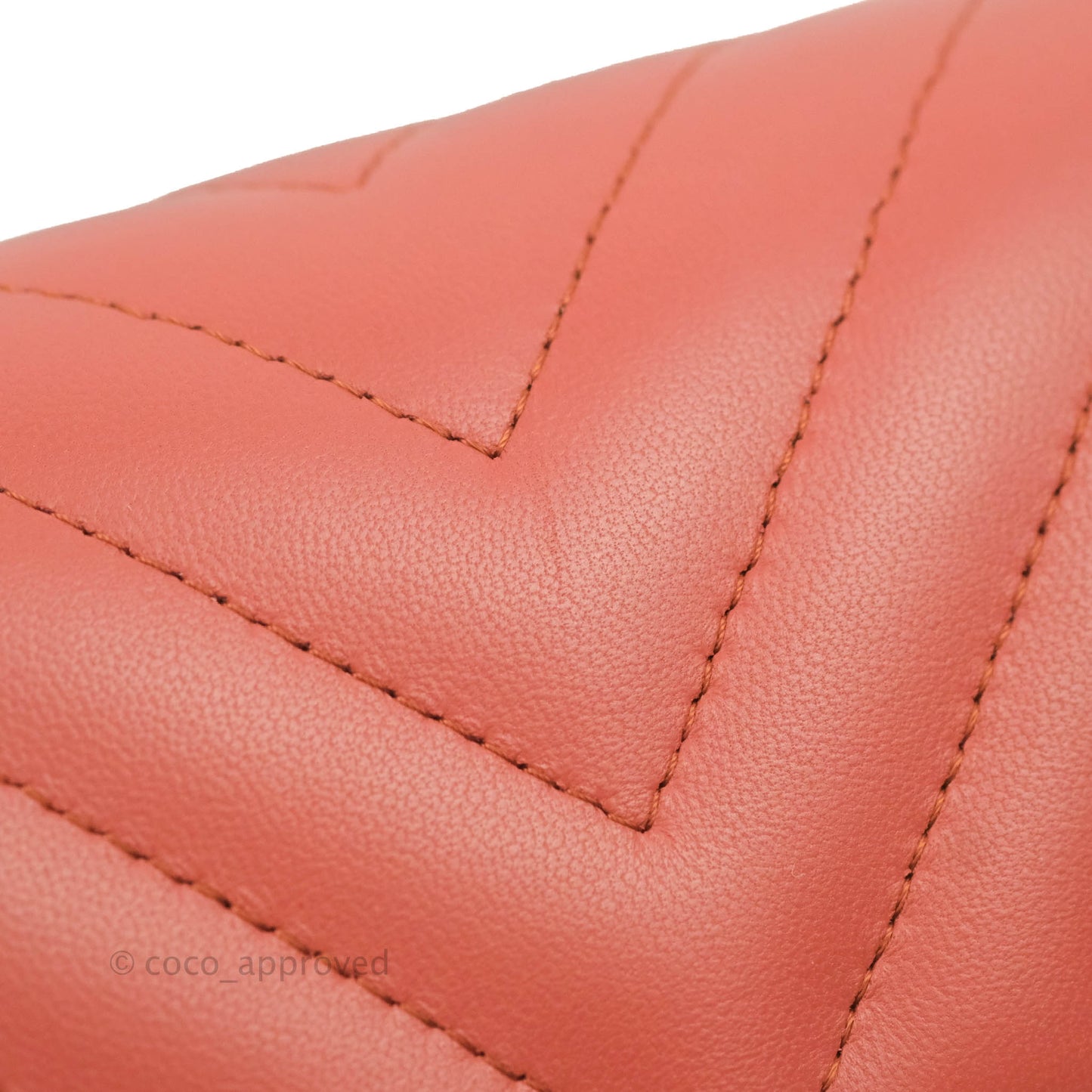 Chanel Chevron Mini Rectangular Flap Brick Red Lambskin Aged Gold Hardware