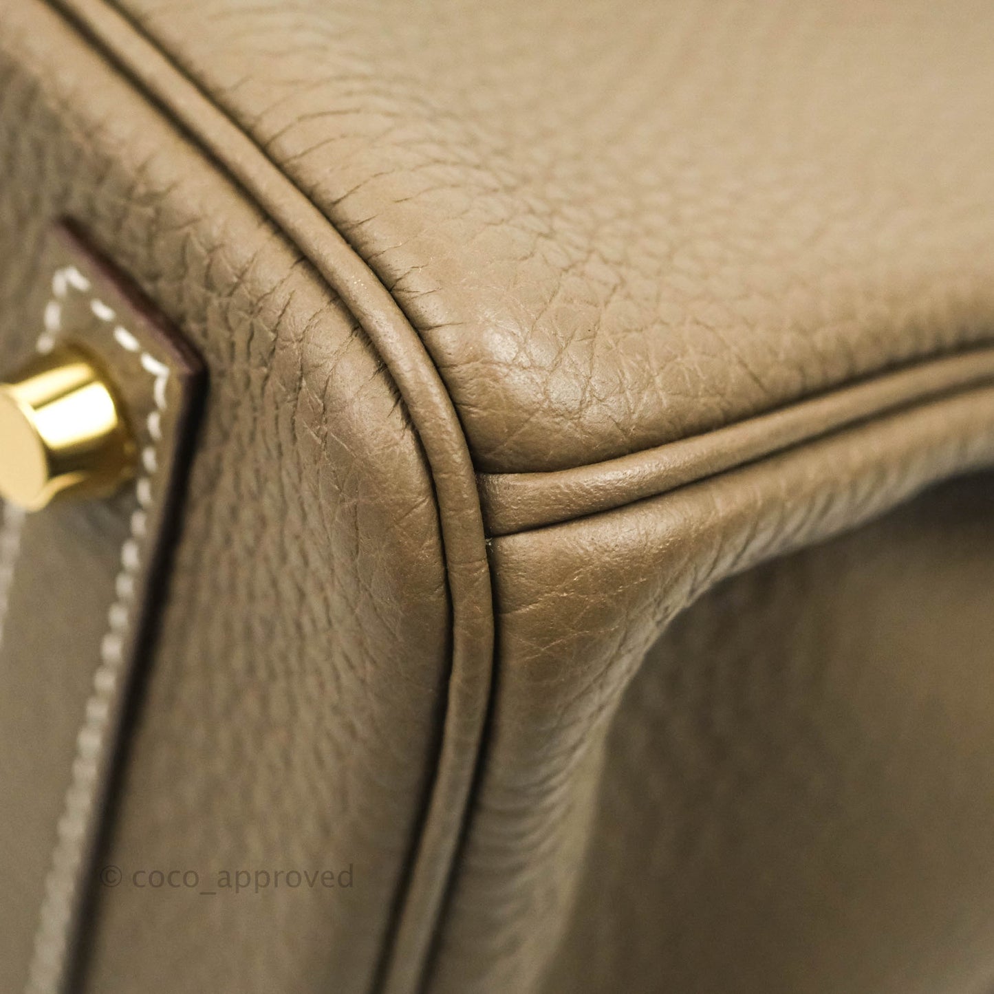 Hermès Birkin 30 Taurillon Clemence 18 Etoupe Gold Hardware