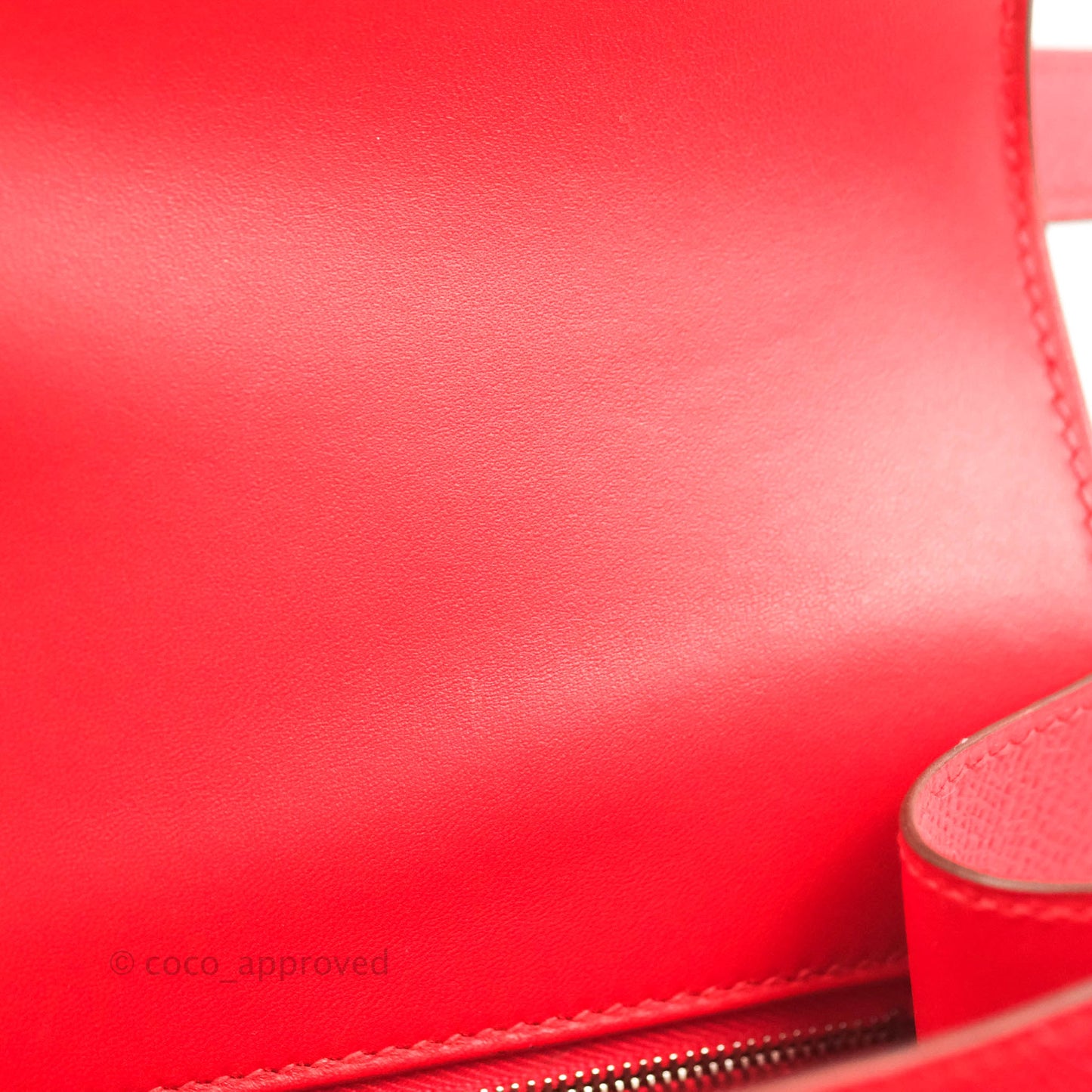 Hermès Constance 24 Rouge De Coeur Veau Epsom Palladium Hardware