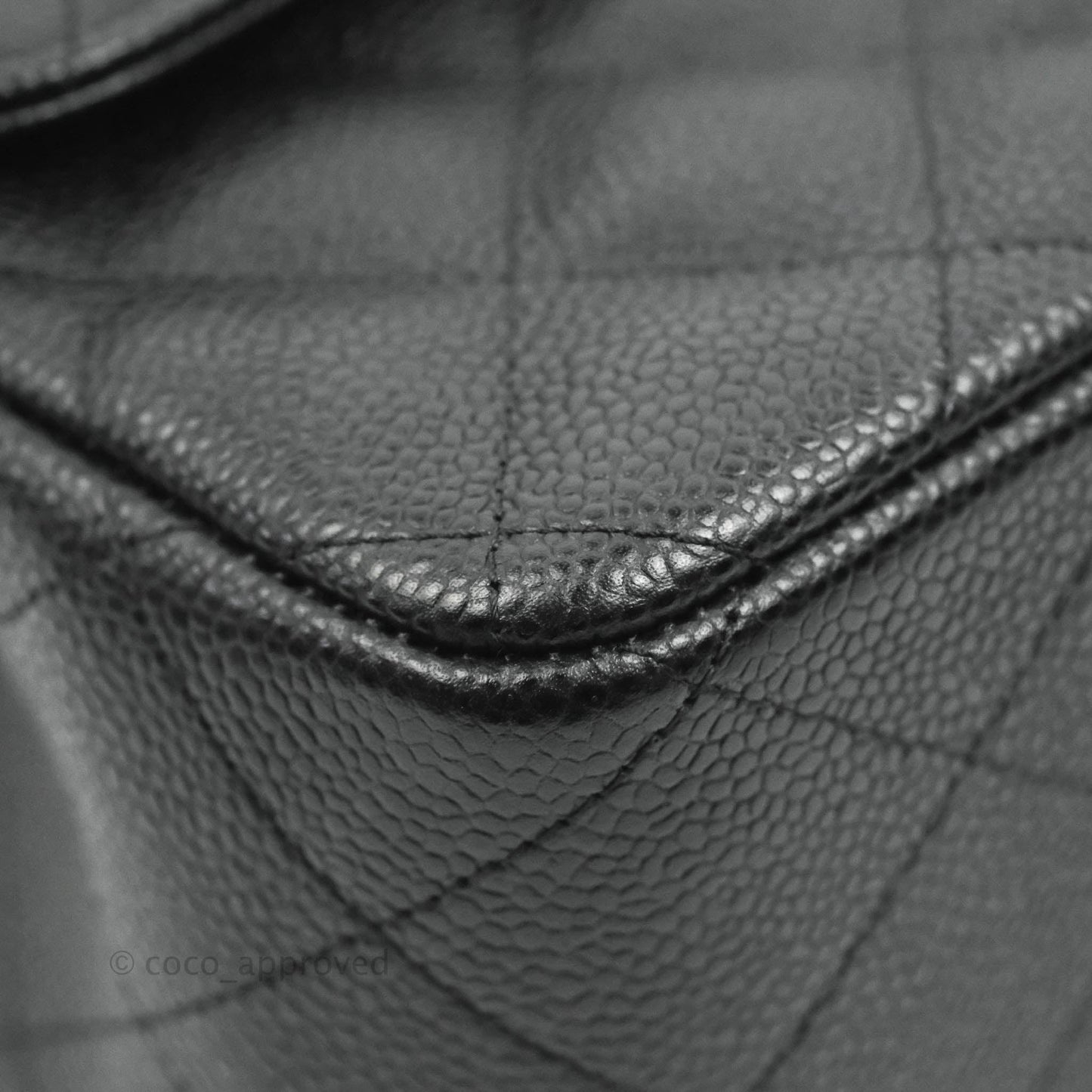 Chanel Jumbo Double Flap Black Caviar Silver Hardware⁣⁣