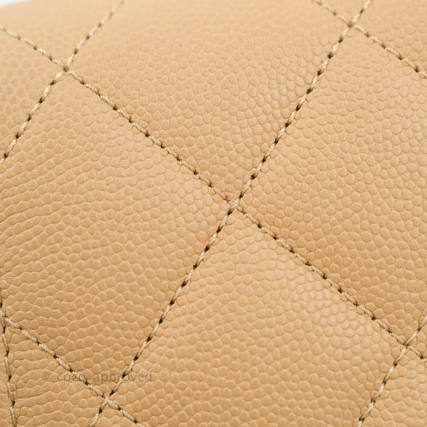 Chanel Quilted Small Business Affinity Flap Beige Caviar Gold Hardware