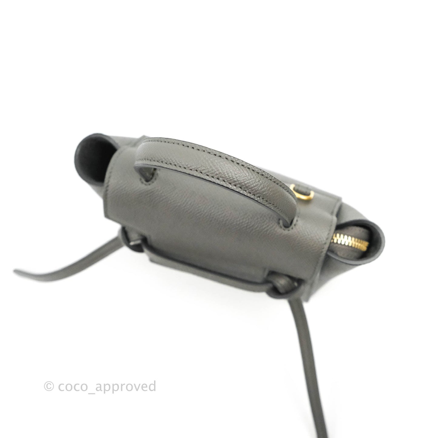 Celine Pico Belt Bag Grey Grained Calfskin Gold Hardware