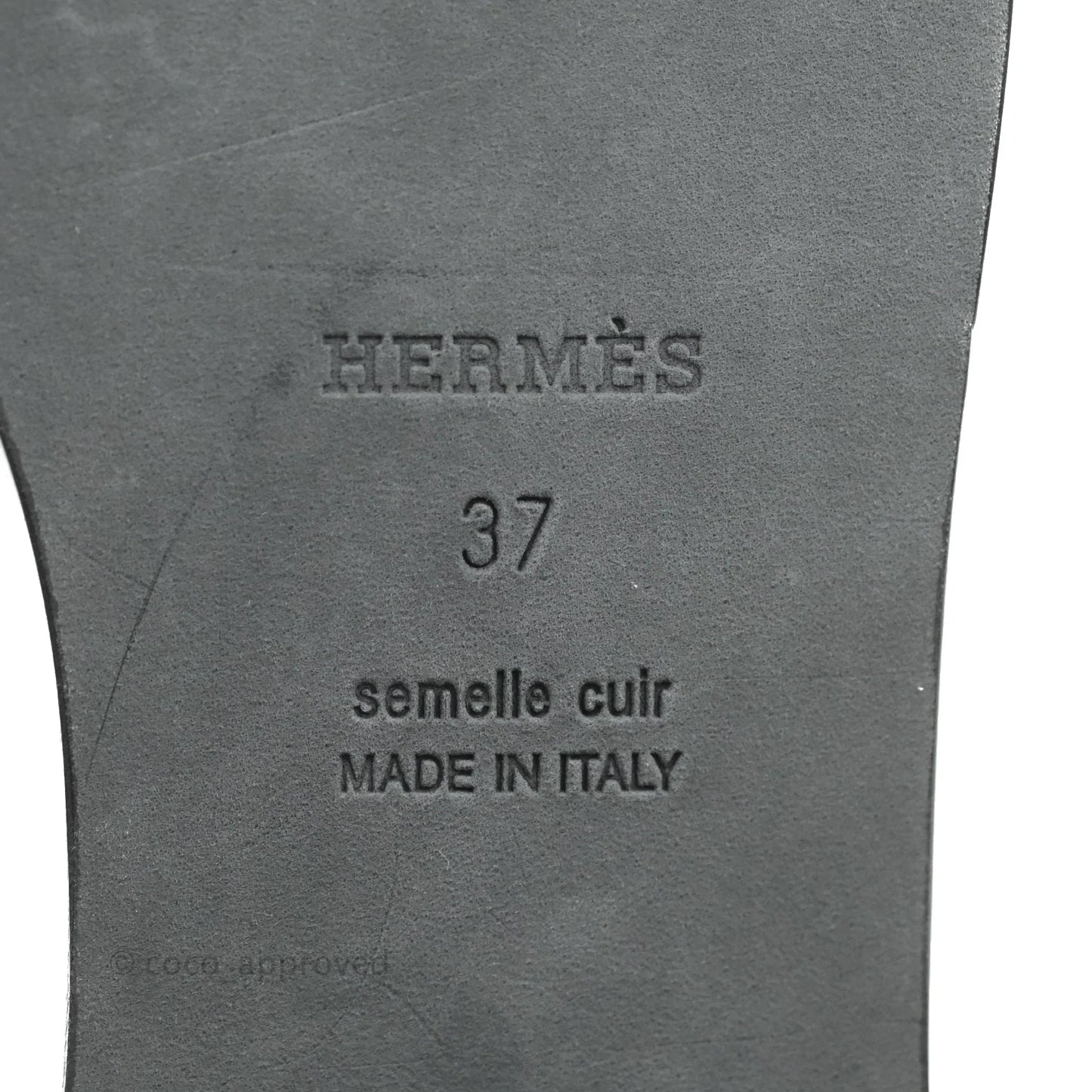 Hermes Omaha Sandal Black Size 37