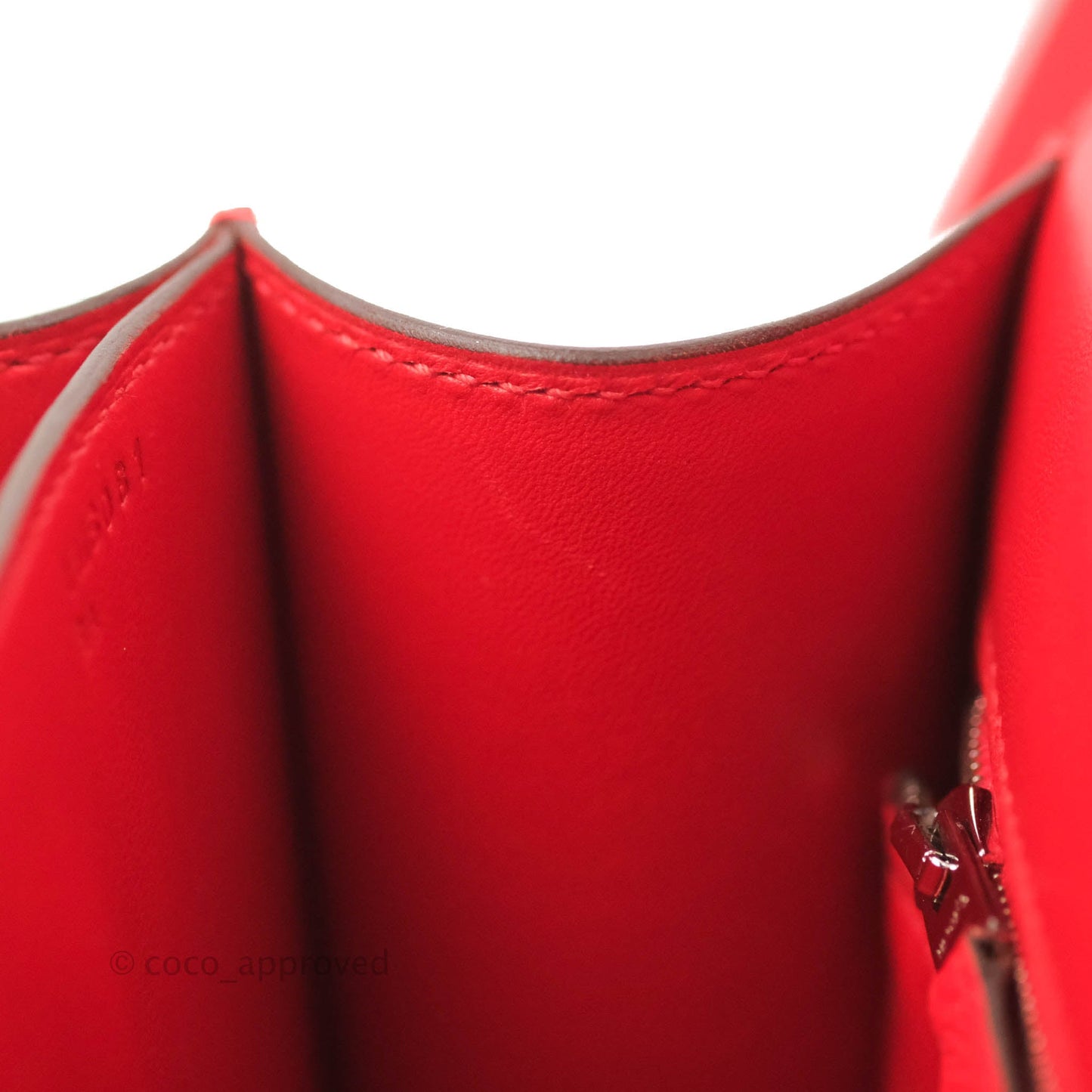 Hermès Constance 24 Rouge De Coeur Veau Epsom Palladium Hardware