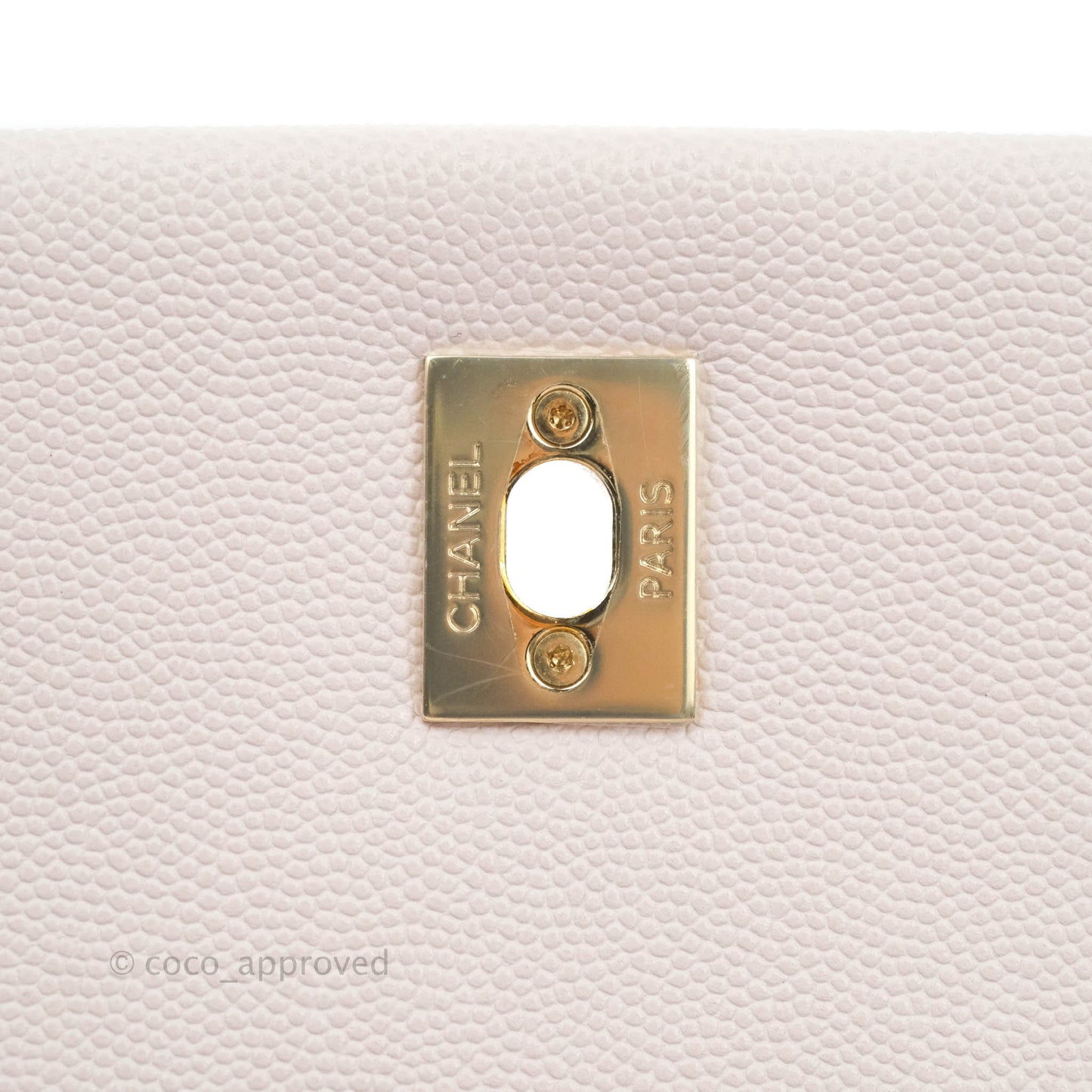 Chanel Medium Coco Handle Quilted Light Lilac Pink Caviar Gold Hardware