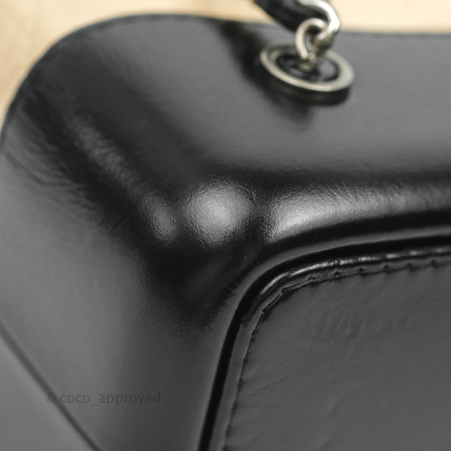 Chanel Small Gabrielle Backpack Beige Black Aged Calfskin
