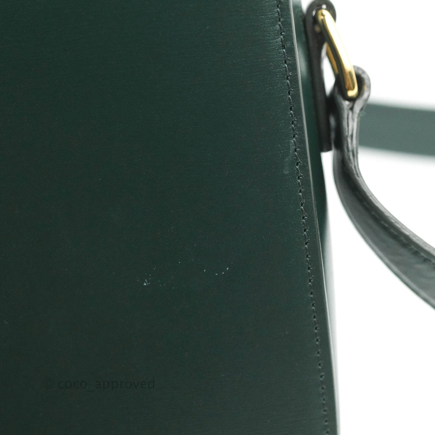 Celine Medium Triomphe Shiny Calfskin Amazone Green