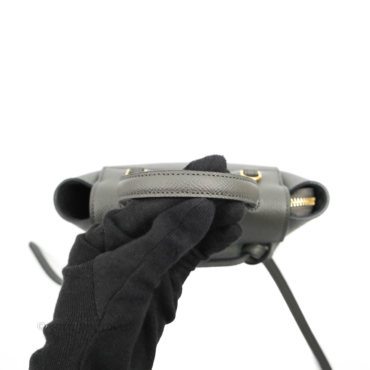 Celine Pico Belt Bag Grey Grained Calfskin Gold Hardware