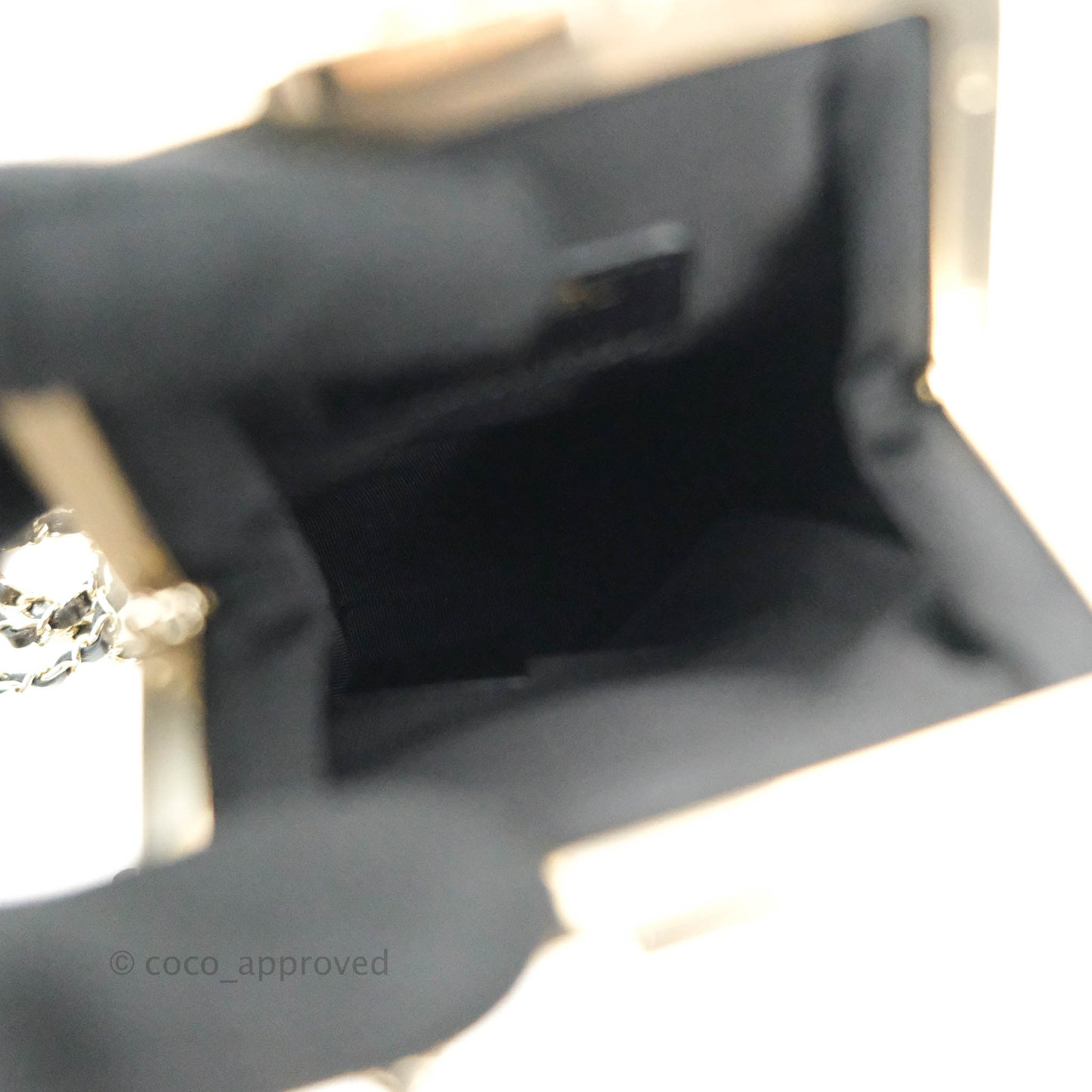 Chanel Kisslock Glasses Case Black Lambskin Gold Hardware 21C