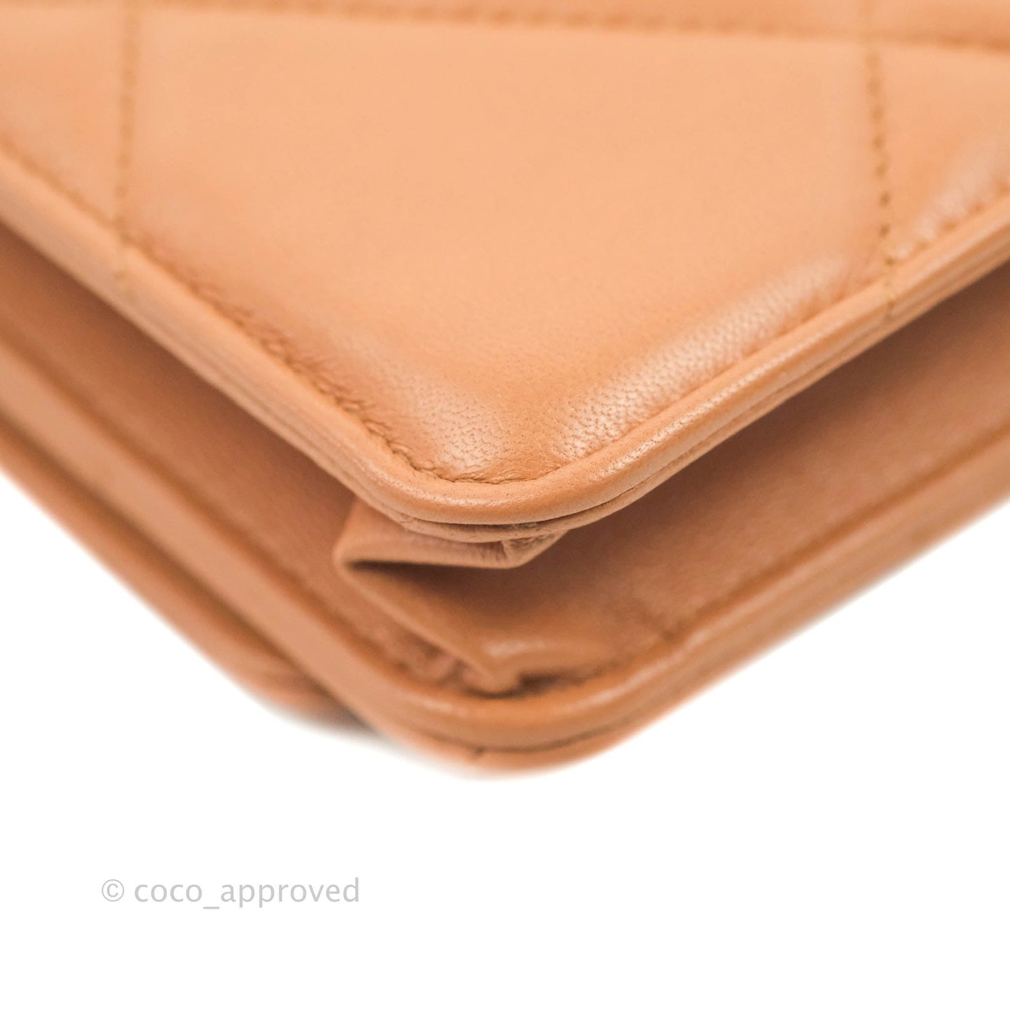 Chanel 19 Wallet on Chain WOC Dark Beige Caramel Lambskin Mixed Hardware