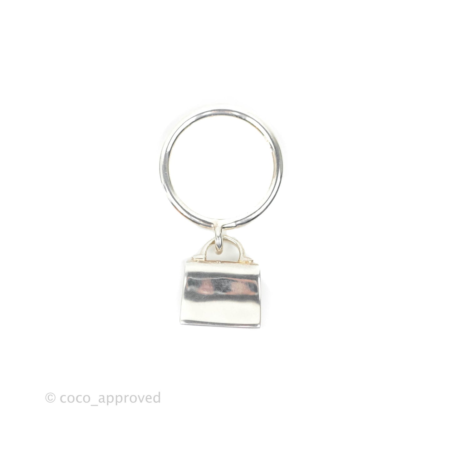 Hermès Amulettes Kelly Ring Sterling Silver Size 50