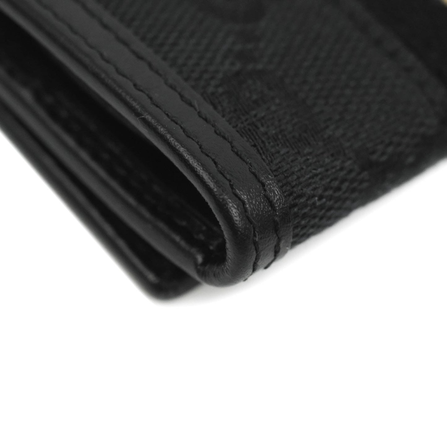 Gucci Vintage GG Web Six-Key Holder Black Canvas