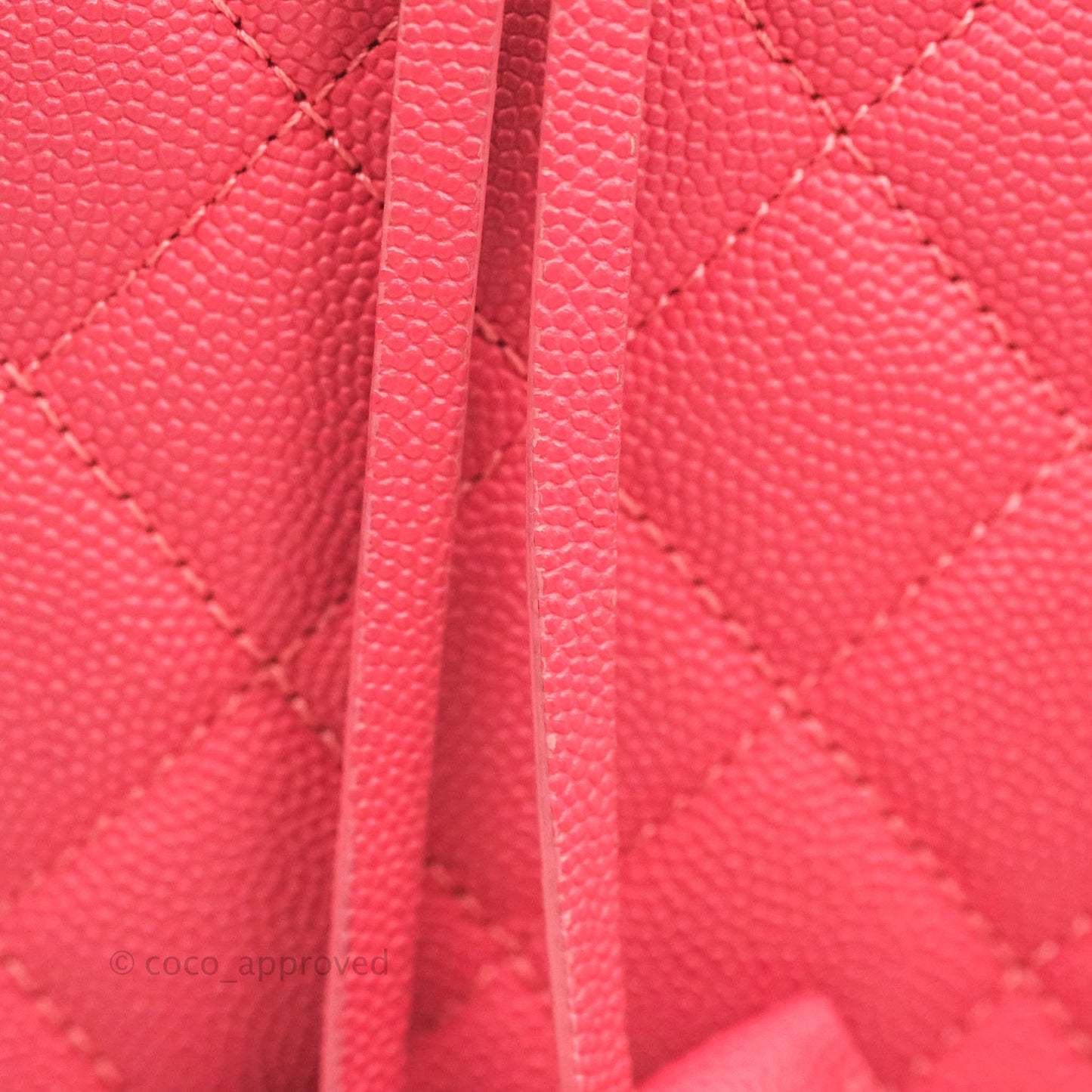 Chanel Quilted Medium CC Filigree Vanity Case Rosy Pink Caviar Gold Hardware