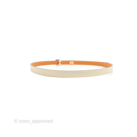 Hermes Pop H 15 Belt Craie Epsom Rose Gold Hardware