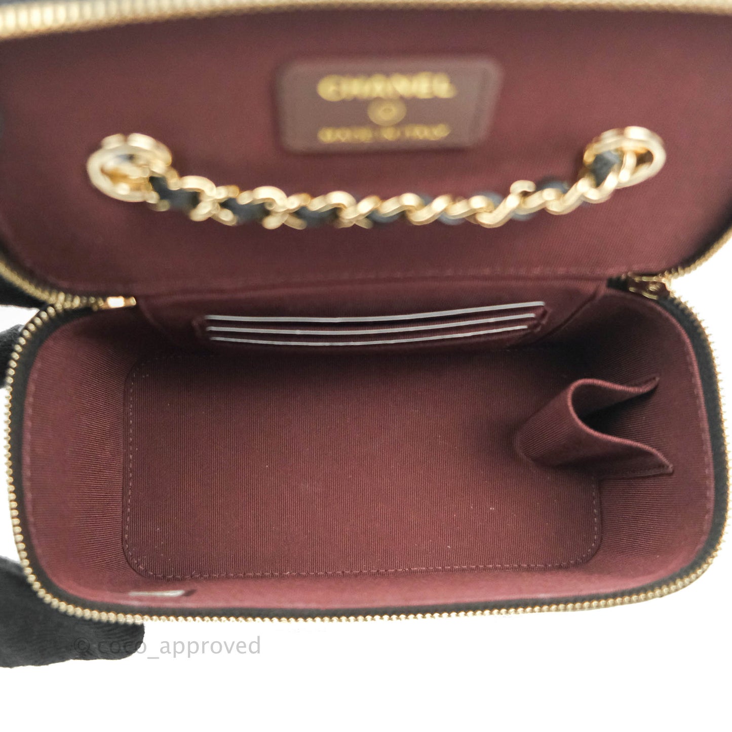 Chanel Classic Vanity Rectangular Black Caviar Gold Hardware