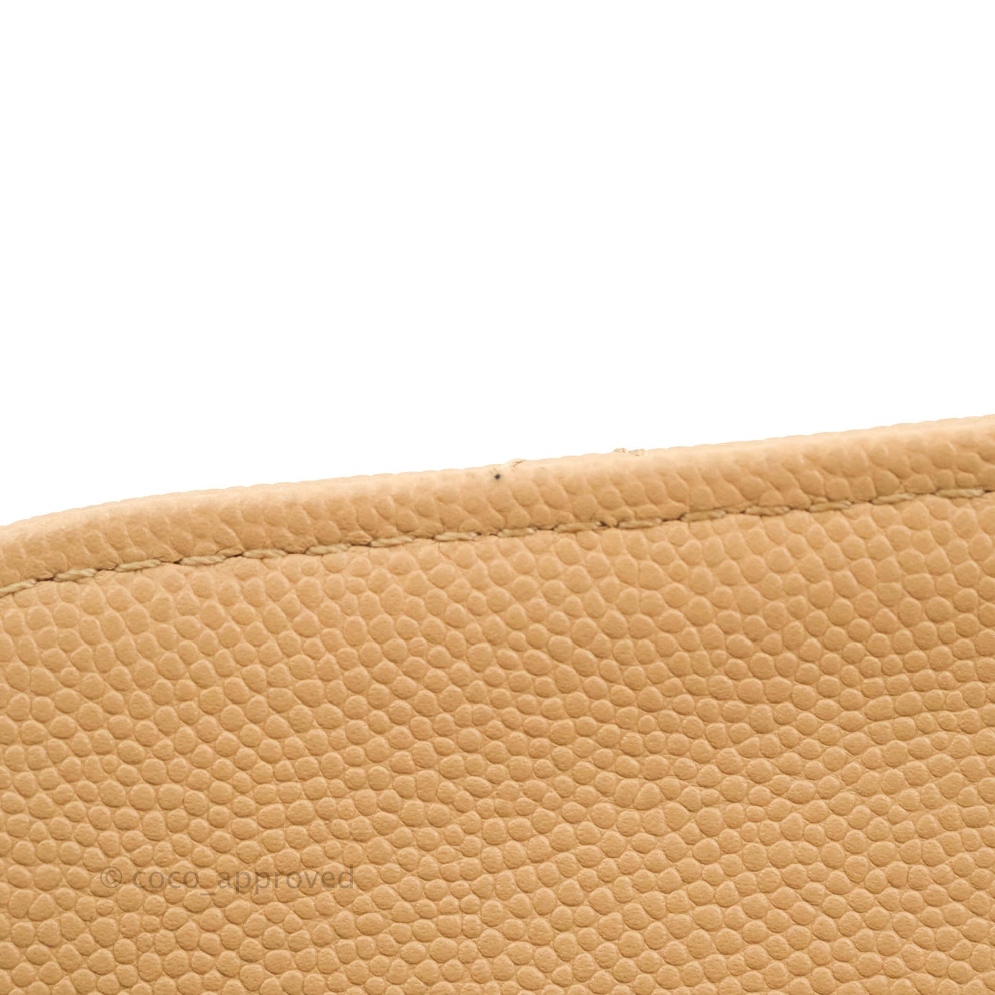 Chanel Quilted Small Business Affinity Flap Beige Caviar Gold Hardware
