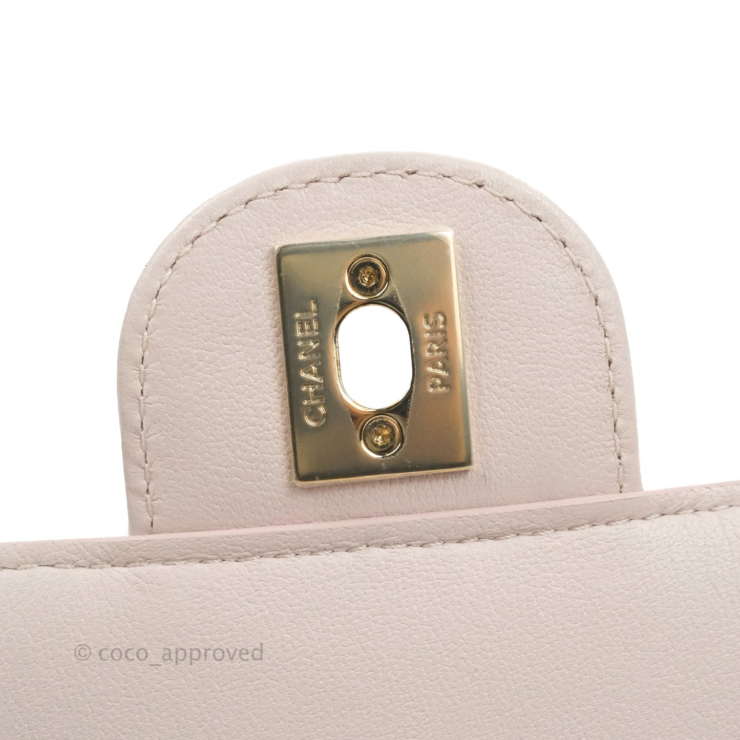 Chanel Small Coco Lady Quilted Flap Bag With Top Handle Light Pink Calfskin Gold Hardware