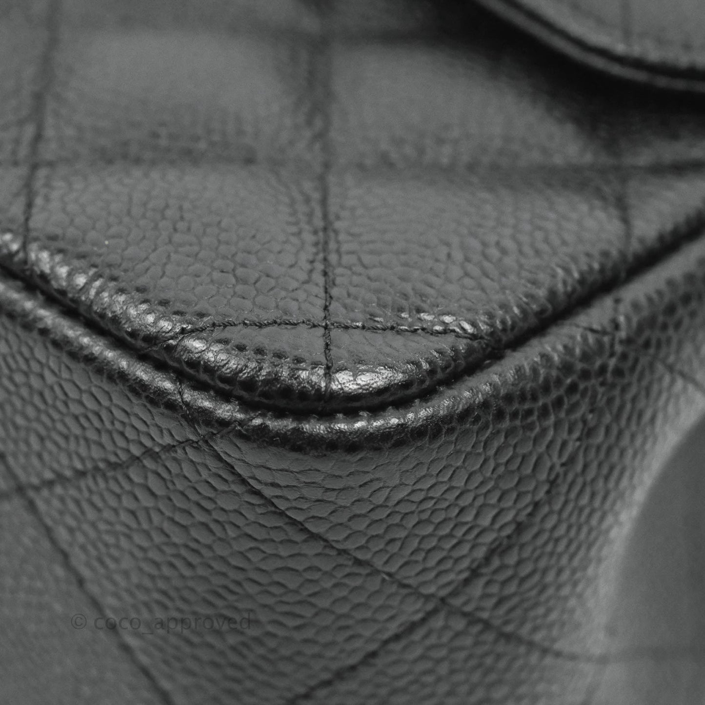 Chanel Jumbo Double Flap Black Caviar Silver Hardware⁣⁣