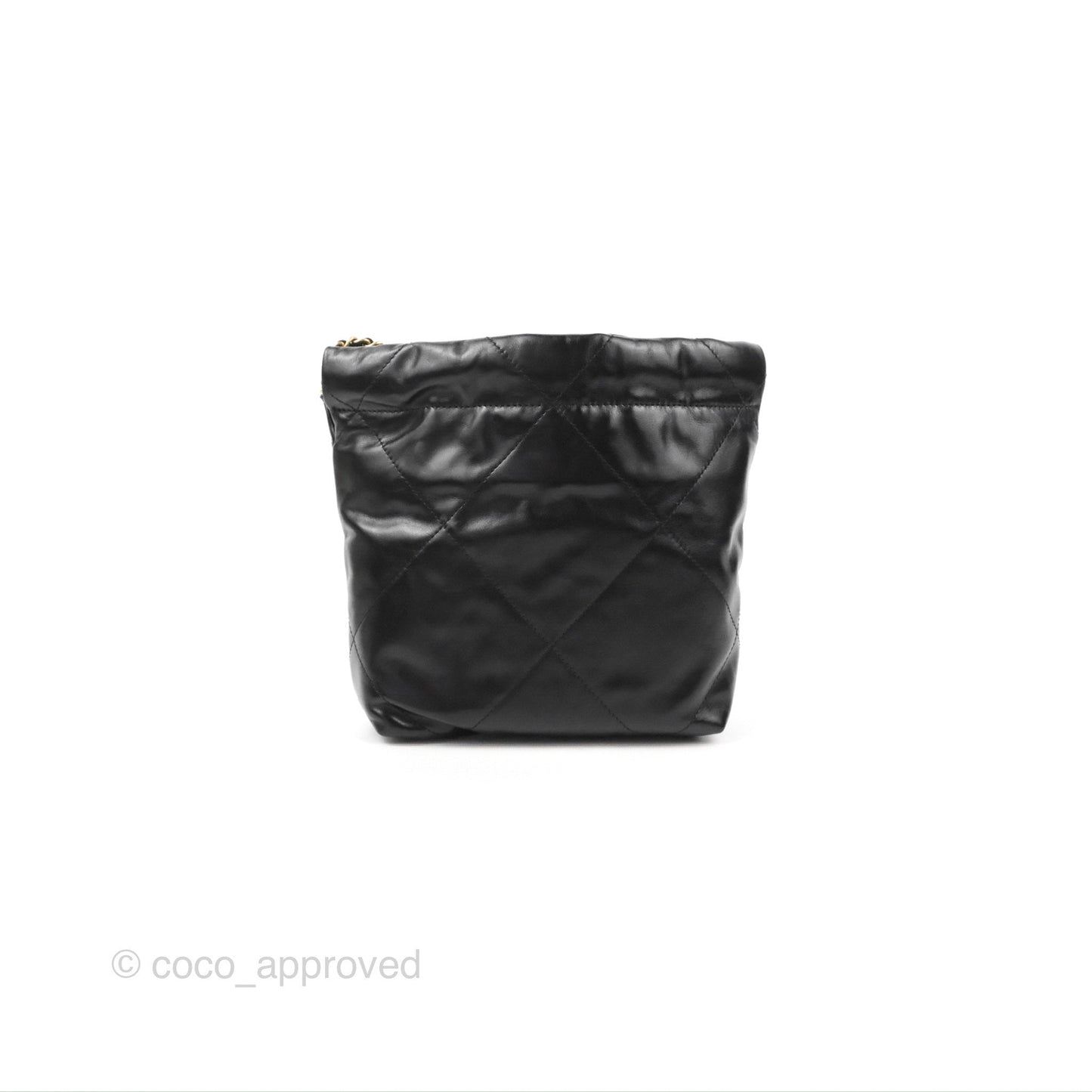 Chanel 22 Mini Bag Black Crumpled Calfskin
