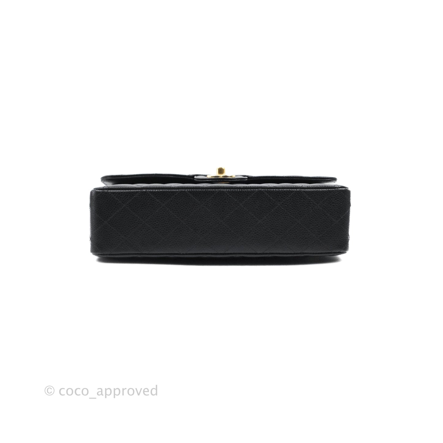 Chanel Classic M/L Medium Flap Quilted Black Caviar Gold Hardware