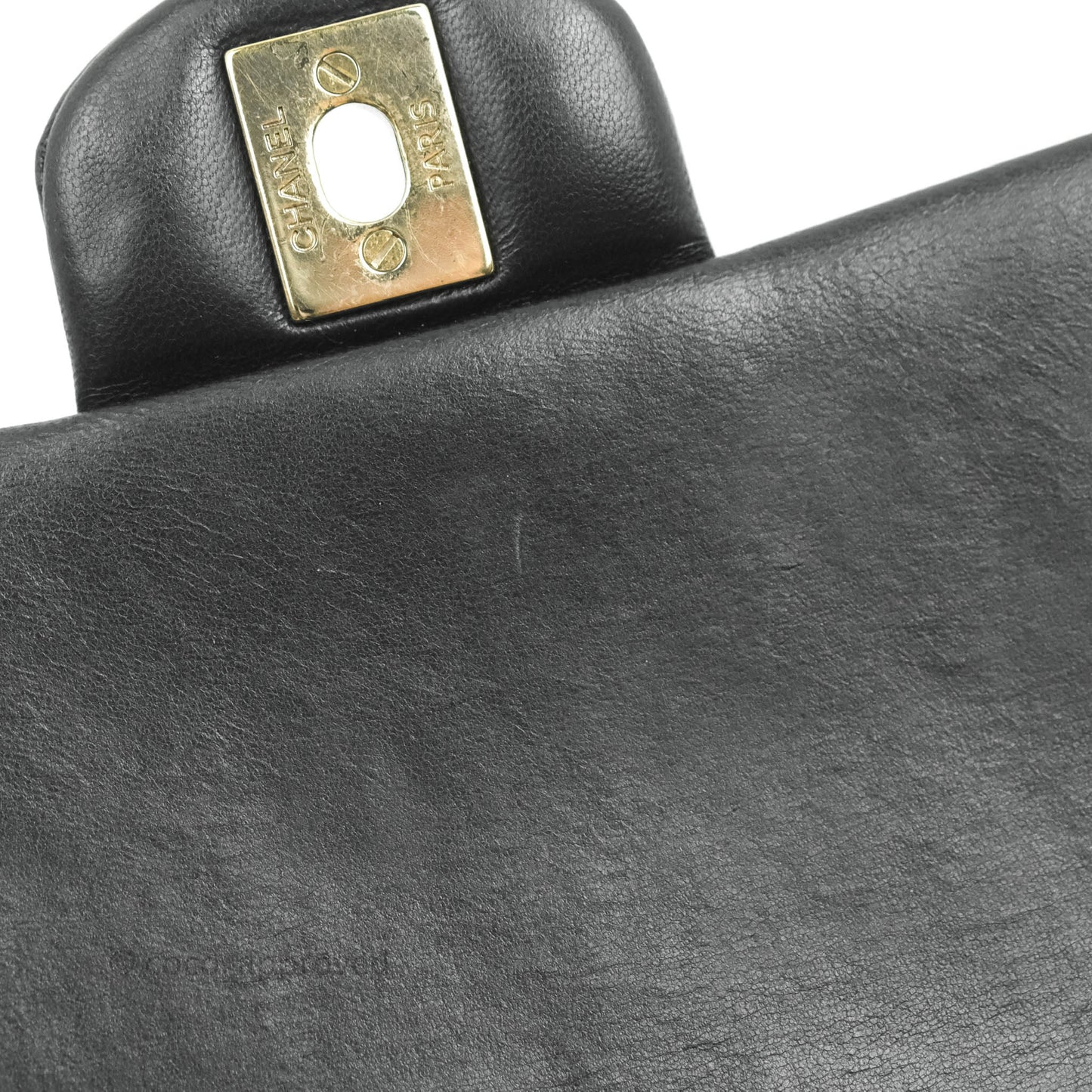 Chanel M/L Medium Flap Bag Valentine Limited Edition Black Lambskin Gold Hardware