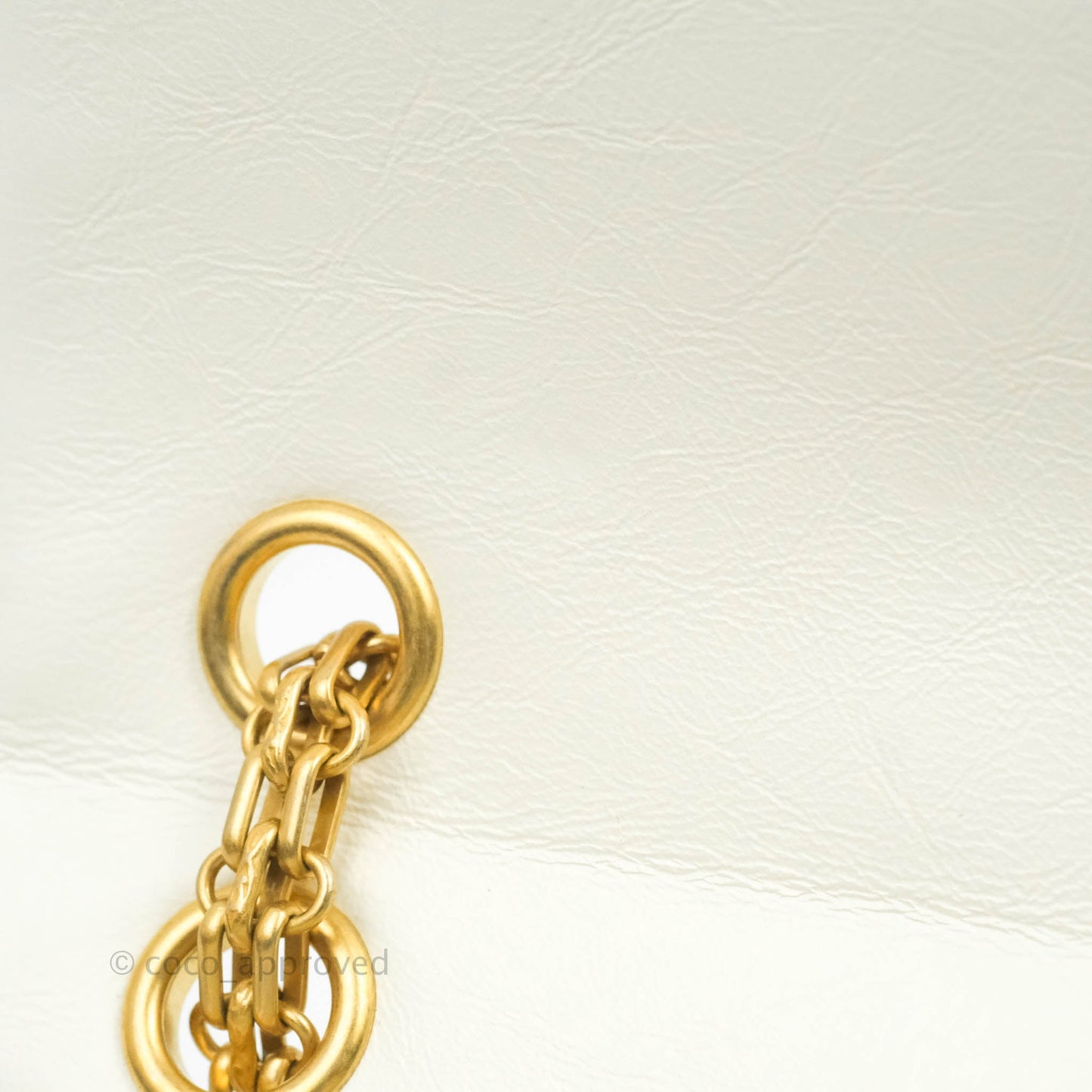 Chanel Mini Reissue 224 White Aged Calfskin Aged Gold Hardware
