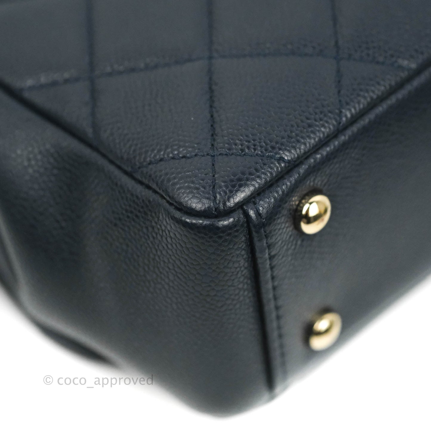 Chanel Quilted Small Business Affinity Flap Navy Caviar Gold Hardware