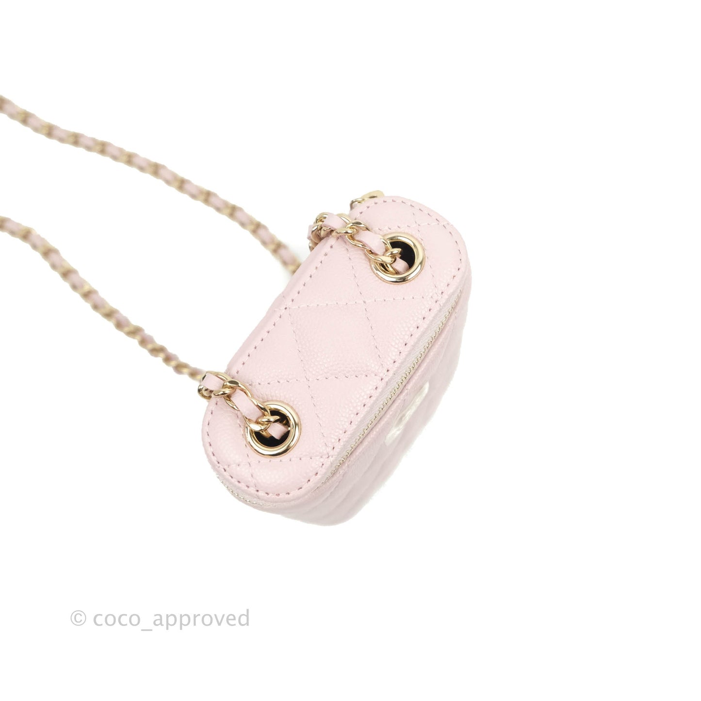 Chanel Classic Mini Vanity With Chain Pink Caviar Gold Hardware