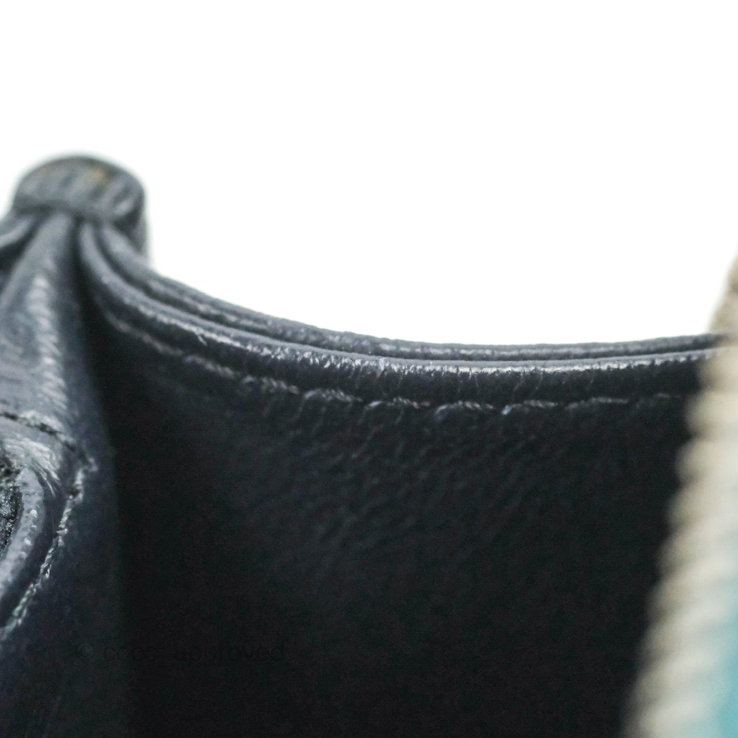 Chanel Quilted Medium CC Filigree Vanity Case Iridescent Dark Turquoise Caviar Rainbow Hardware