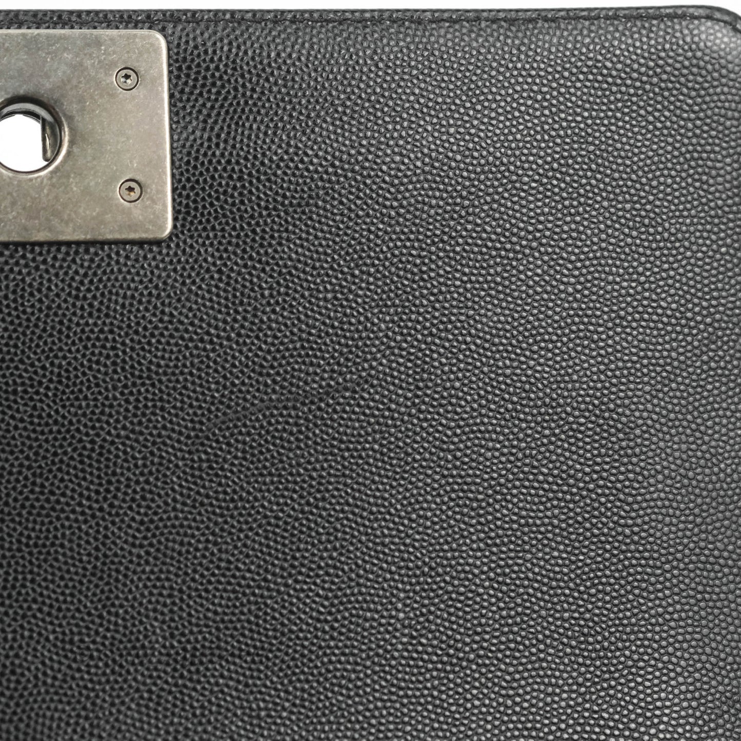 Chanel Quilted Medium Boy Black Caviar Ruthenium Hardware