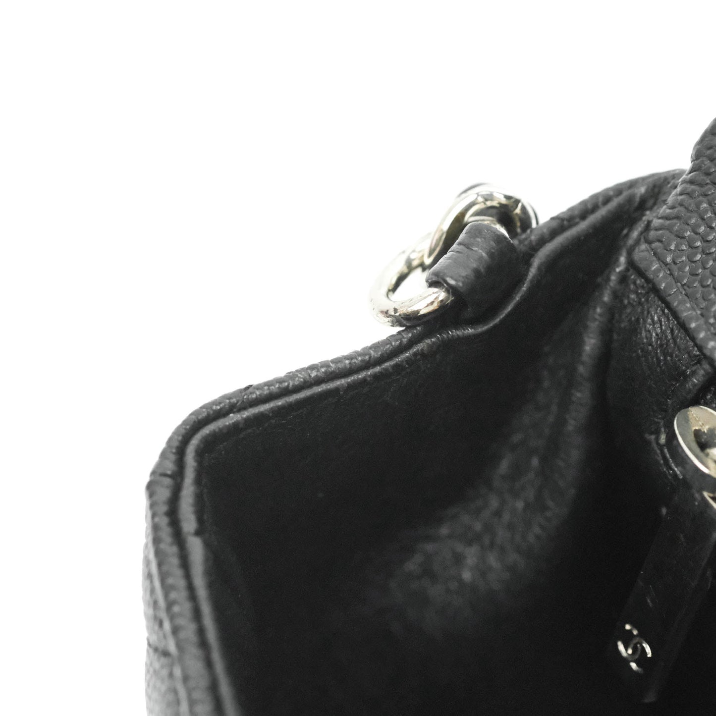 Chanel Classic Mini Rectangular Flap Black Caviar Silver Hardware