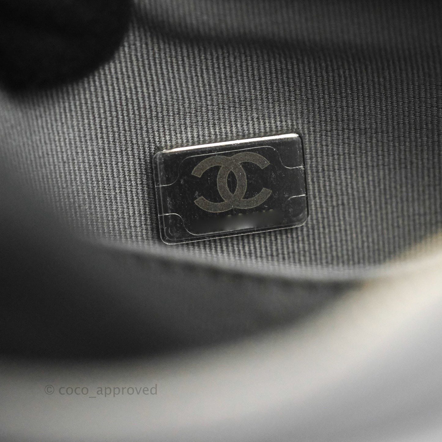 Chanel Quilted Small Gabrielle Hobo Grey Calfskin Mixed Hardware