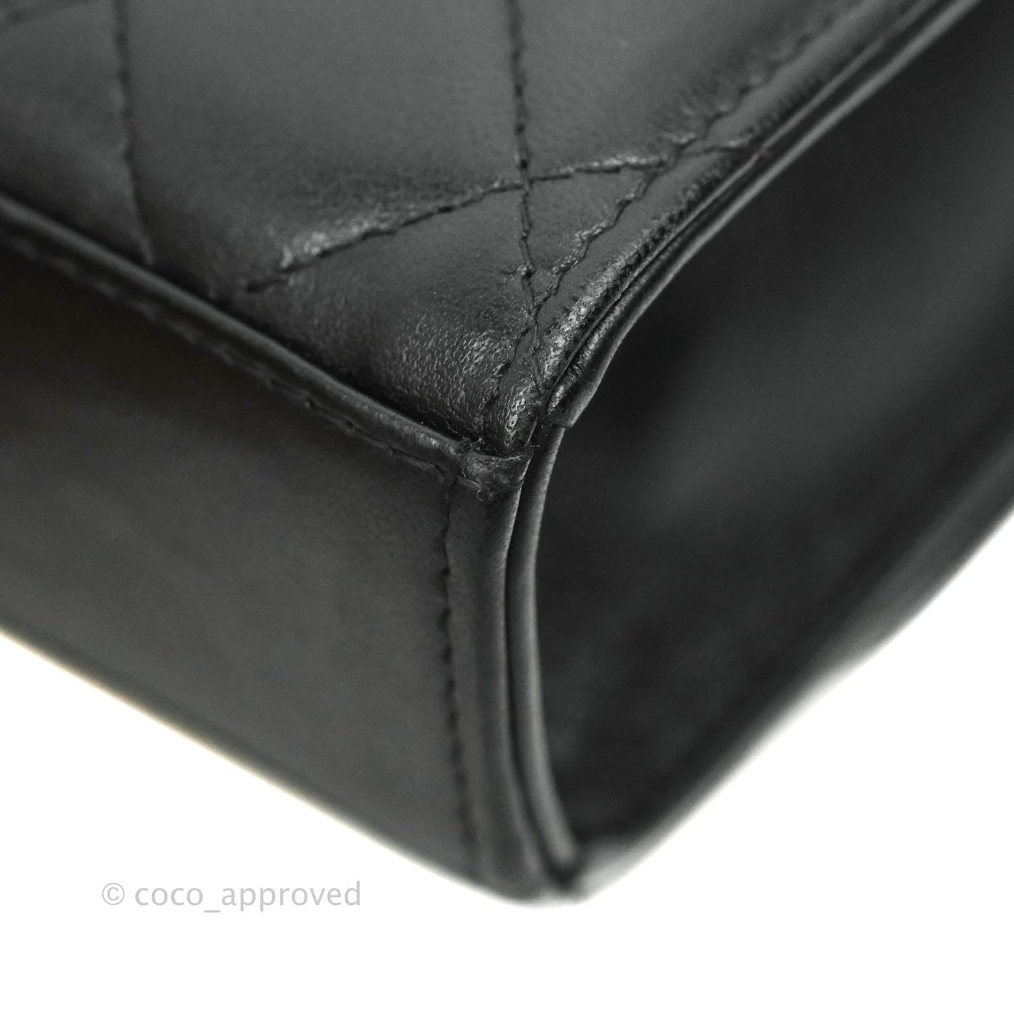 Chanel Mini Quilted Trendy CC Clutch With Chain Black Lambskin Gold Hardware