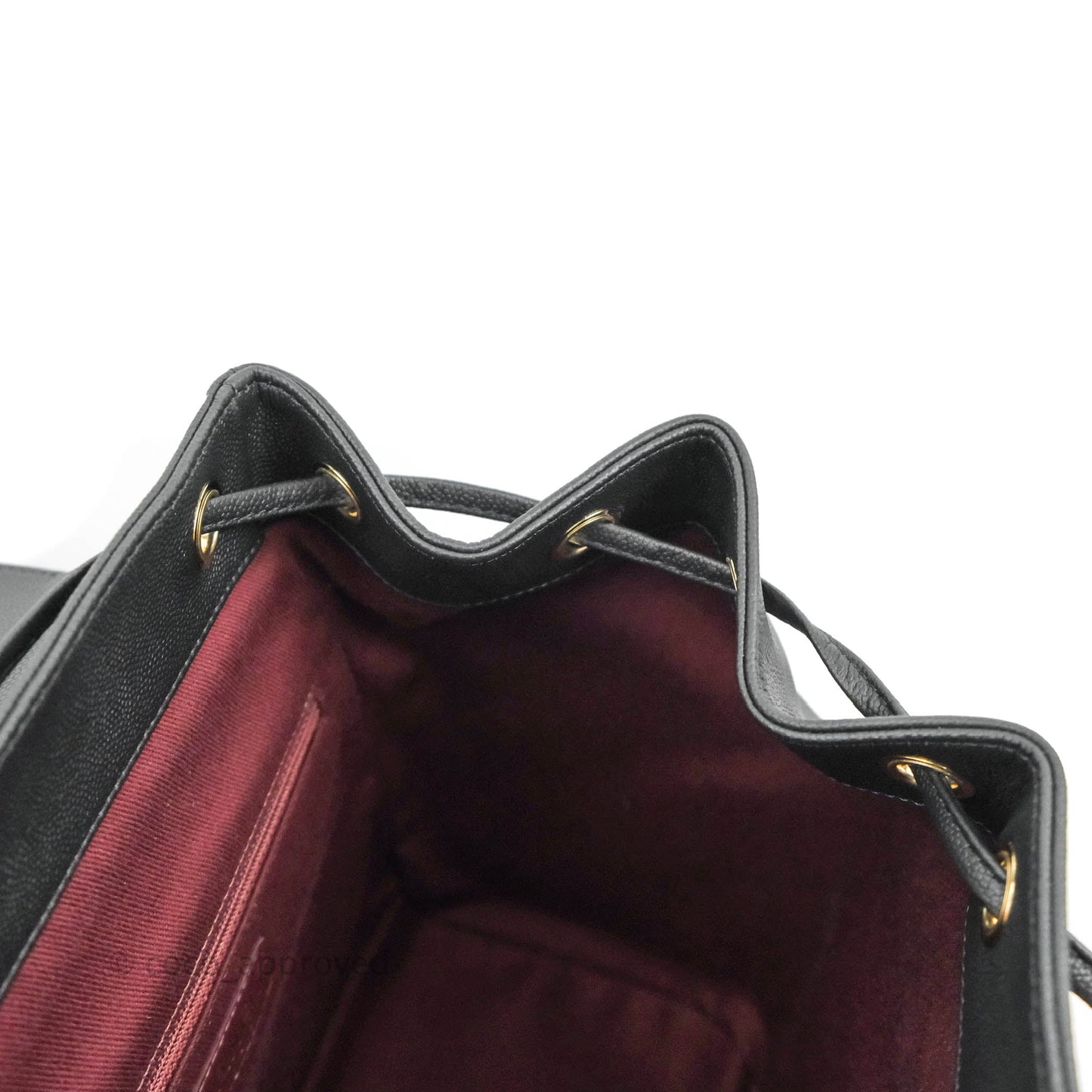 Chanel Quilted Business Affinity Backpack Black Caviar Gold Hardware