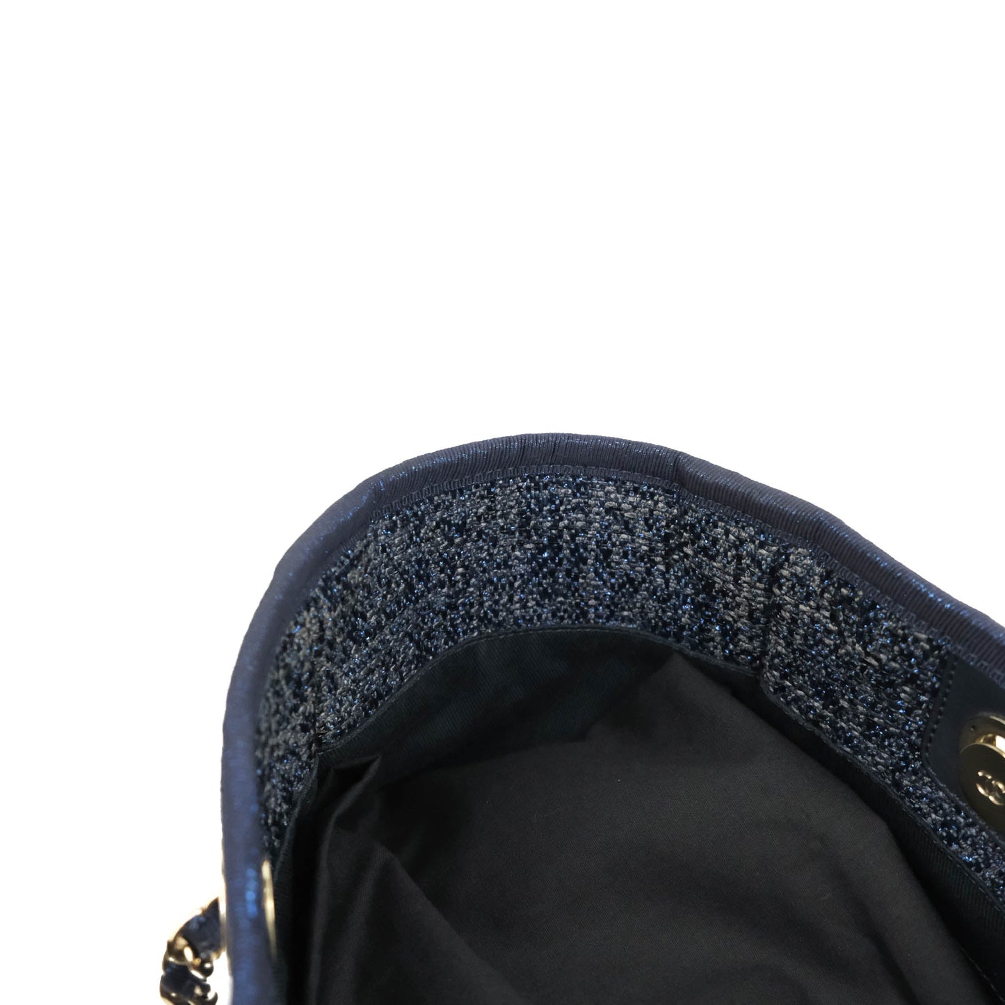 Chanel Medium Deauville Tote Navy Canvas Gold Hardware