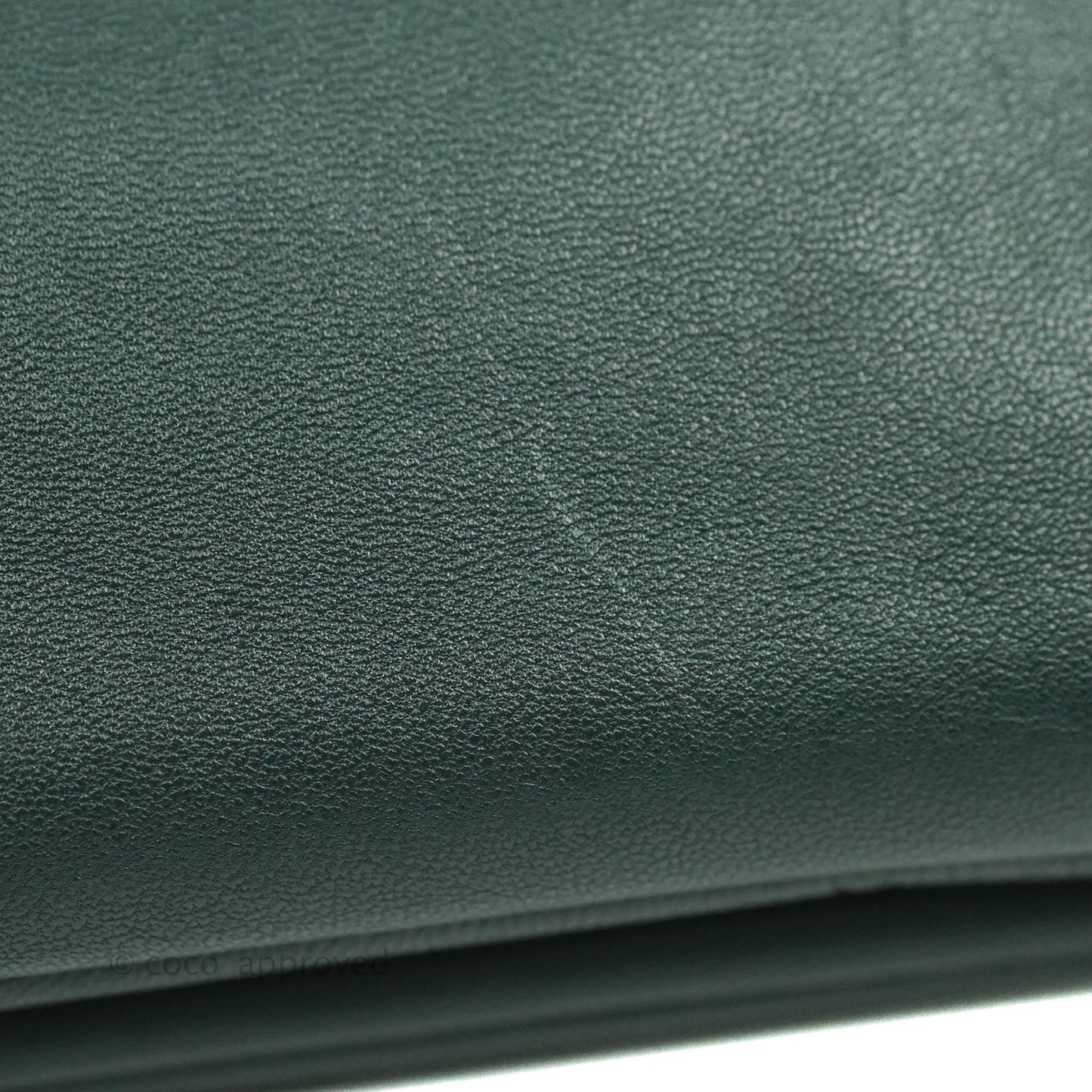 Celine Large Trio Crossbody Bag Dark Green Lambskin Gold Hardware