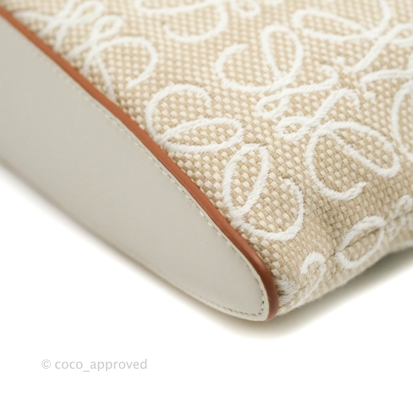 Loewe Paula's Ibiza Anagram Canvas Pouch Ivory White