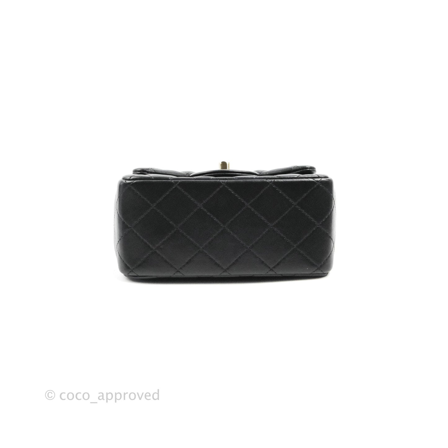 Chanel Mini Square Black Lambskin Gold Hardware