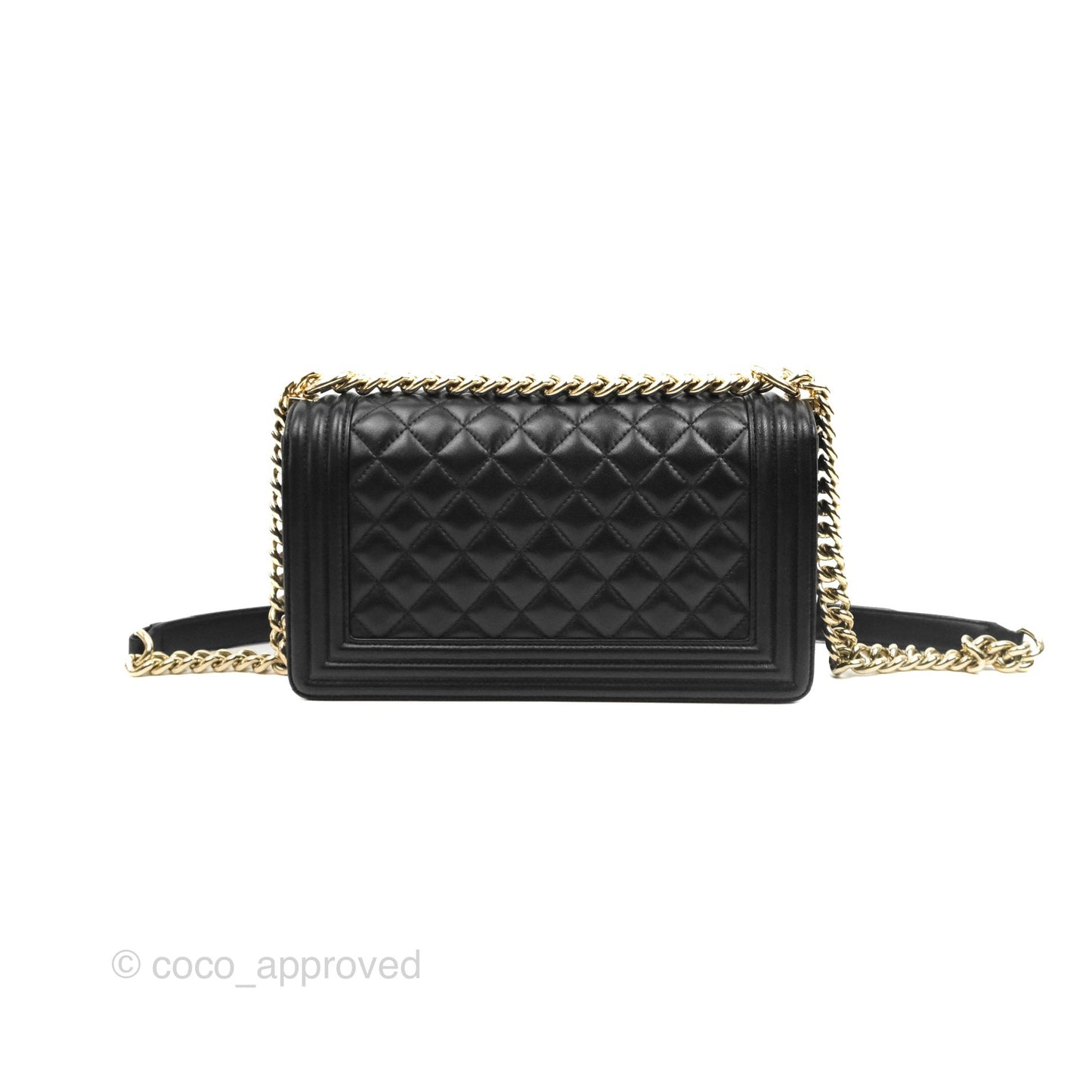 Chanel Quilted Medium Boy Black Gold Hardware