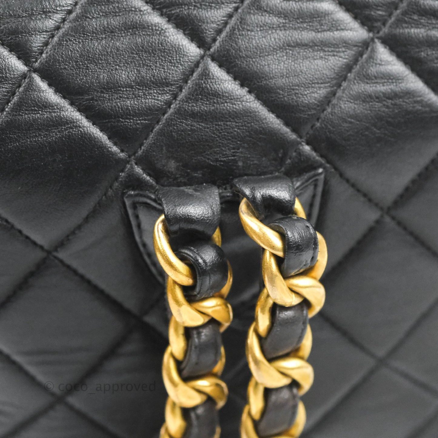 Chanel Vintage CC Duma Backpack Black Lambskin 24K Gold Hardware