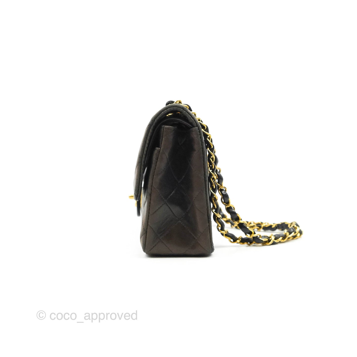 Chanel Classic Vintage Small Flap Black Lambskin 24K Gold Hardware