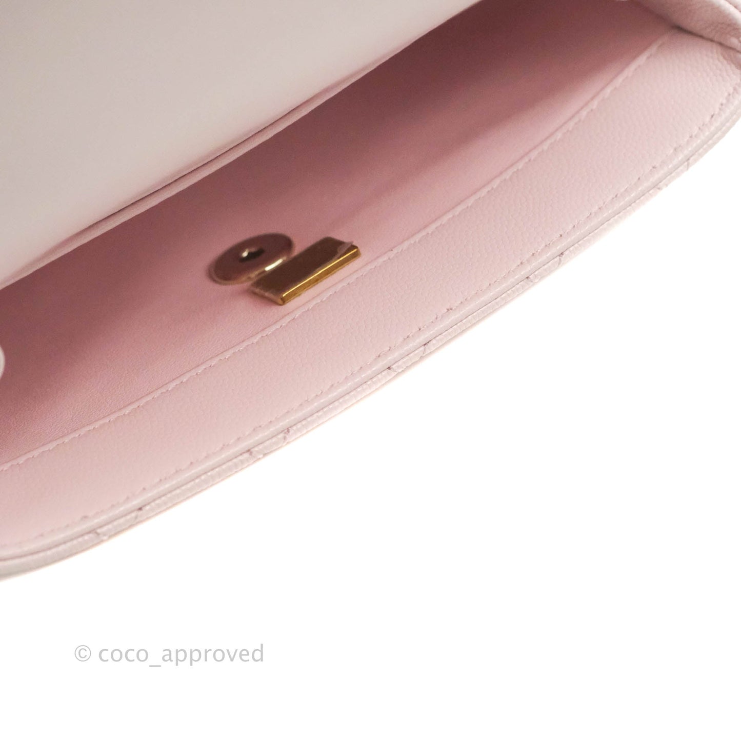 Chanel Small Coco Handle Light Pink Caviar Gold Hardware