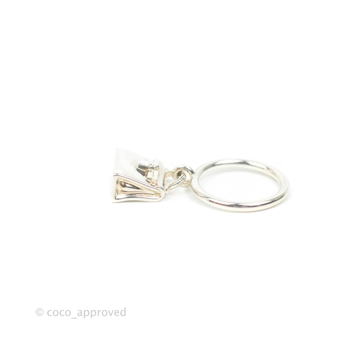 Hermès Amulettes Kelly Ring Sterling Silver Size 50
