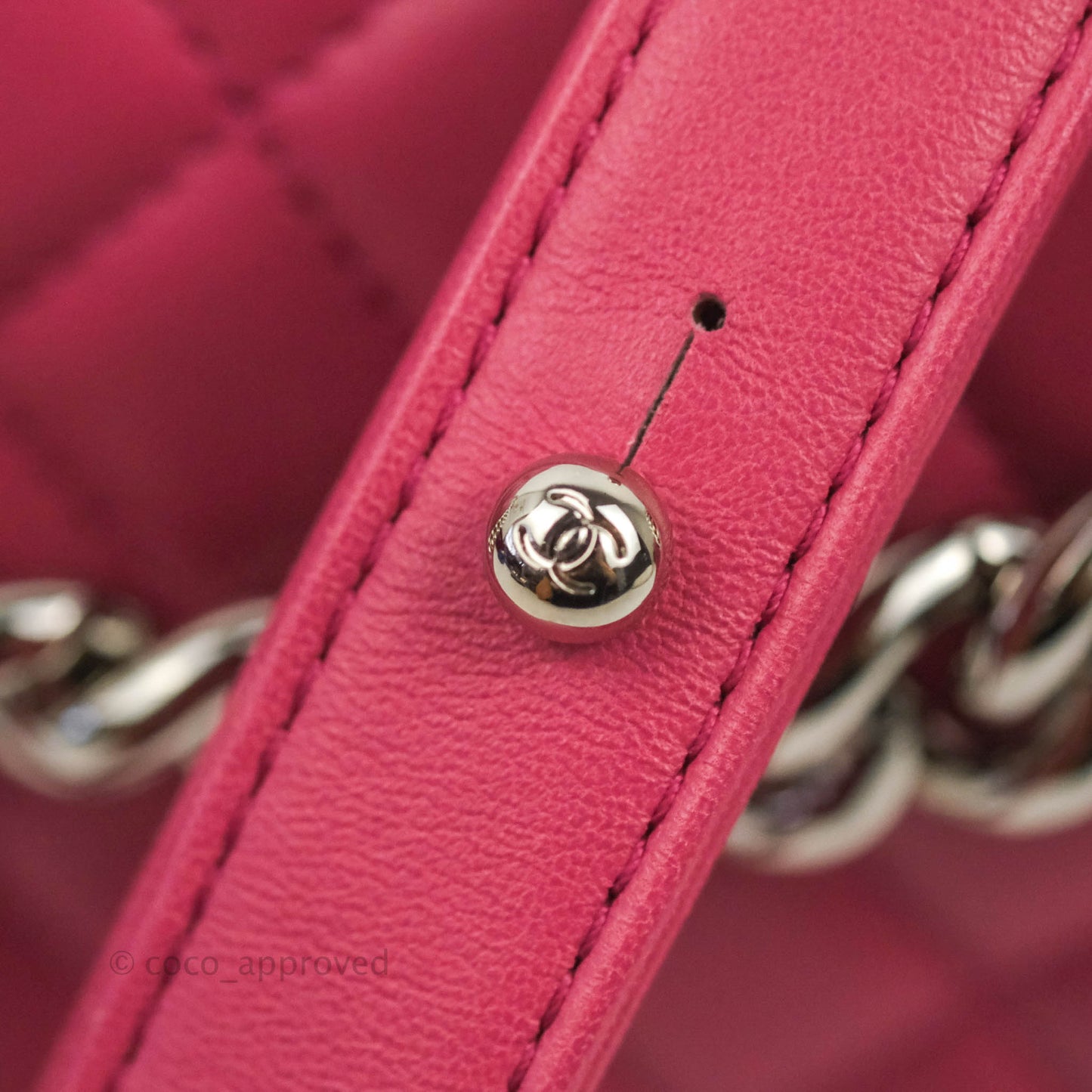 Chanel Quilted Medium Boy Dark Pink Calfskin Silver Hardware