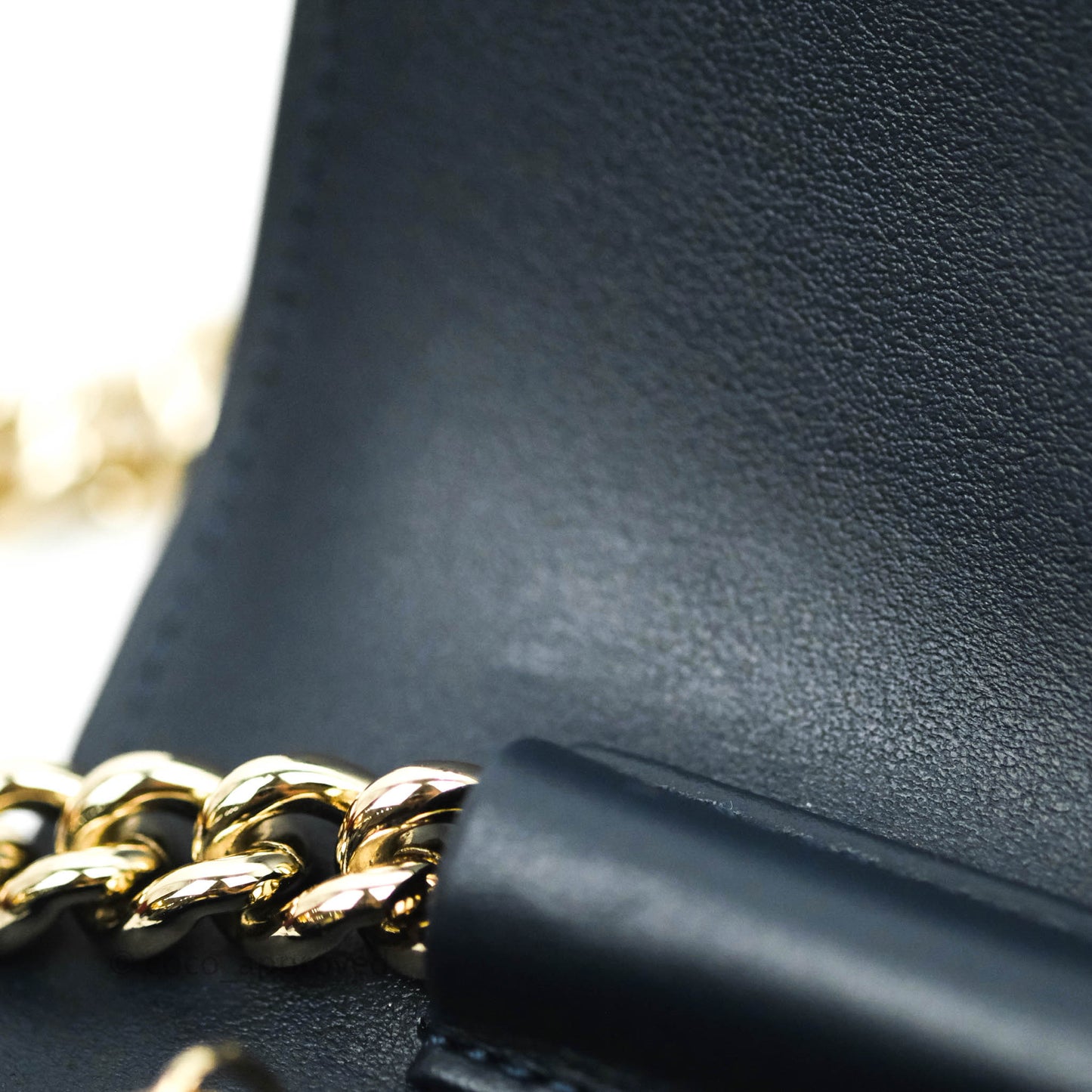 Chanel Quilted Boy Wallet on Chain WOC Navy Caviar Gold Hardware