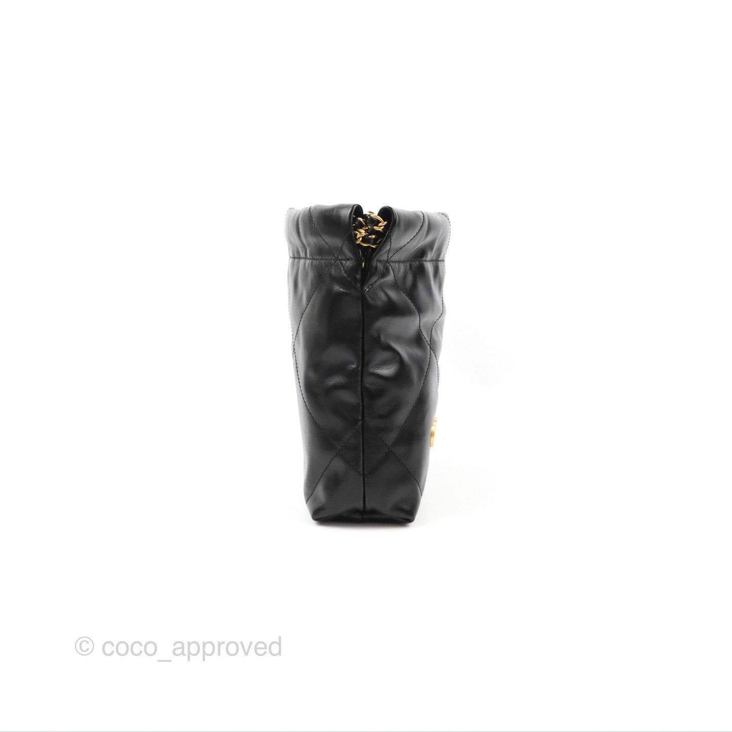 Chanel 22 Mini Bag Black Crumpled Calfskin