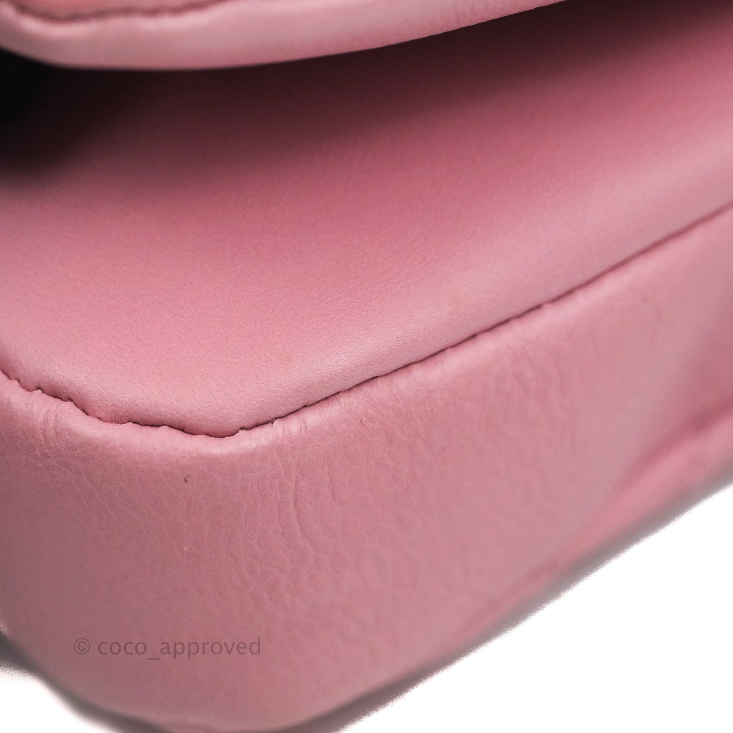 Chanel CC Crown Flap Pink Calfskin Antique Gold Hardware