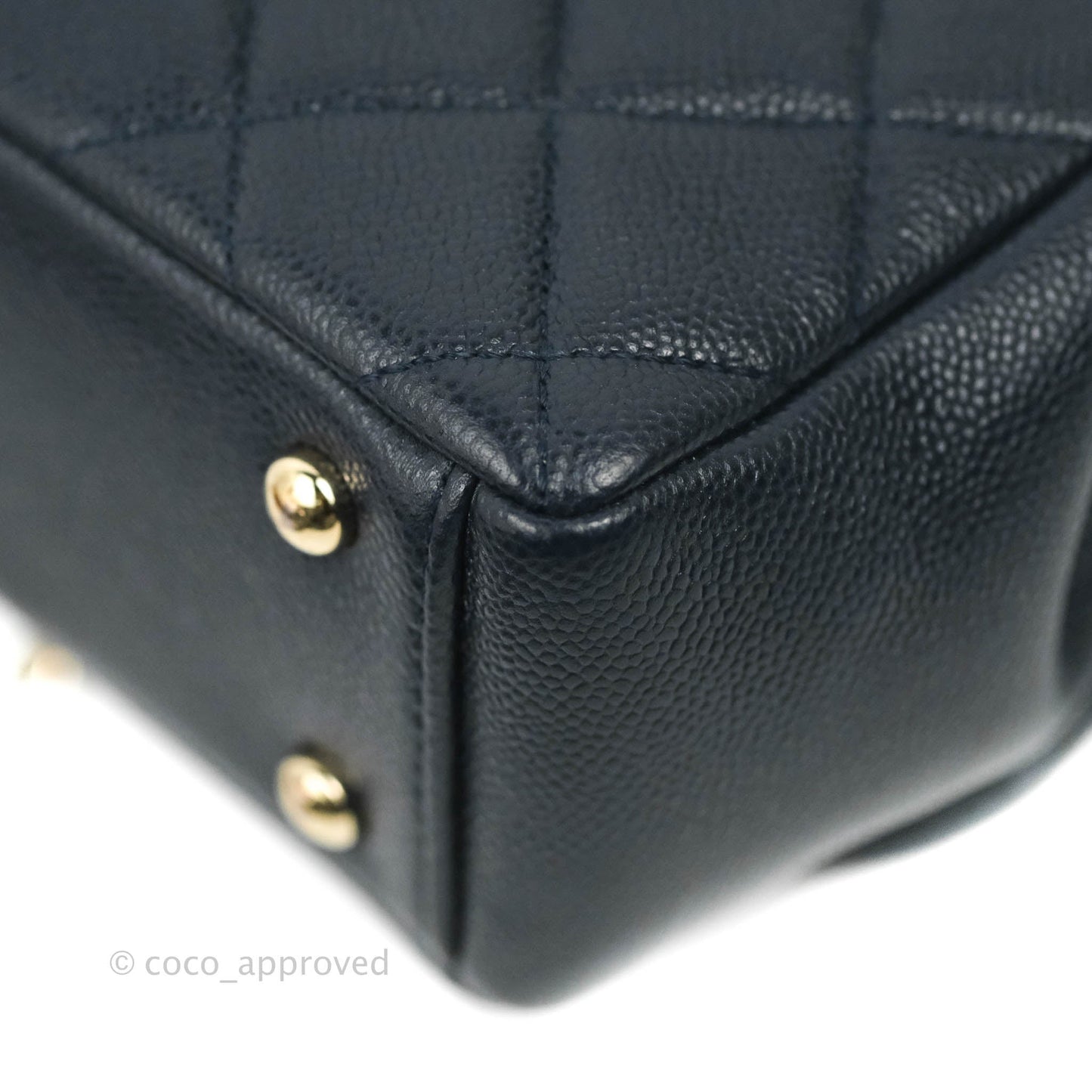 Chanel Quilted Small Business Affinity Flap Navy Caviar Gold Hardware